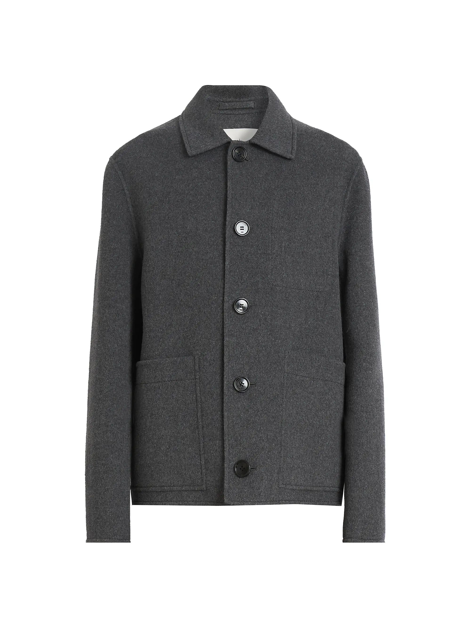 AMI os11x0226 Boxy Button-Front Jacket in Grey Size US S / EU 44-46 / 1 - 1 Thumbnail