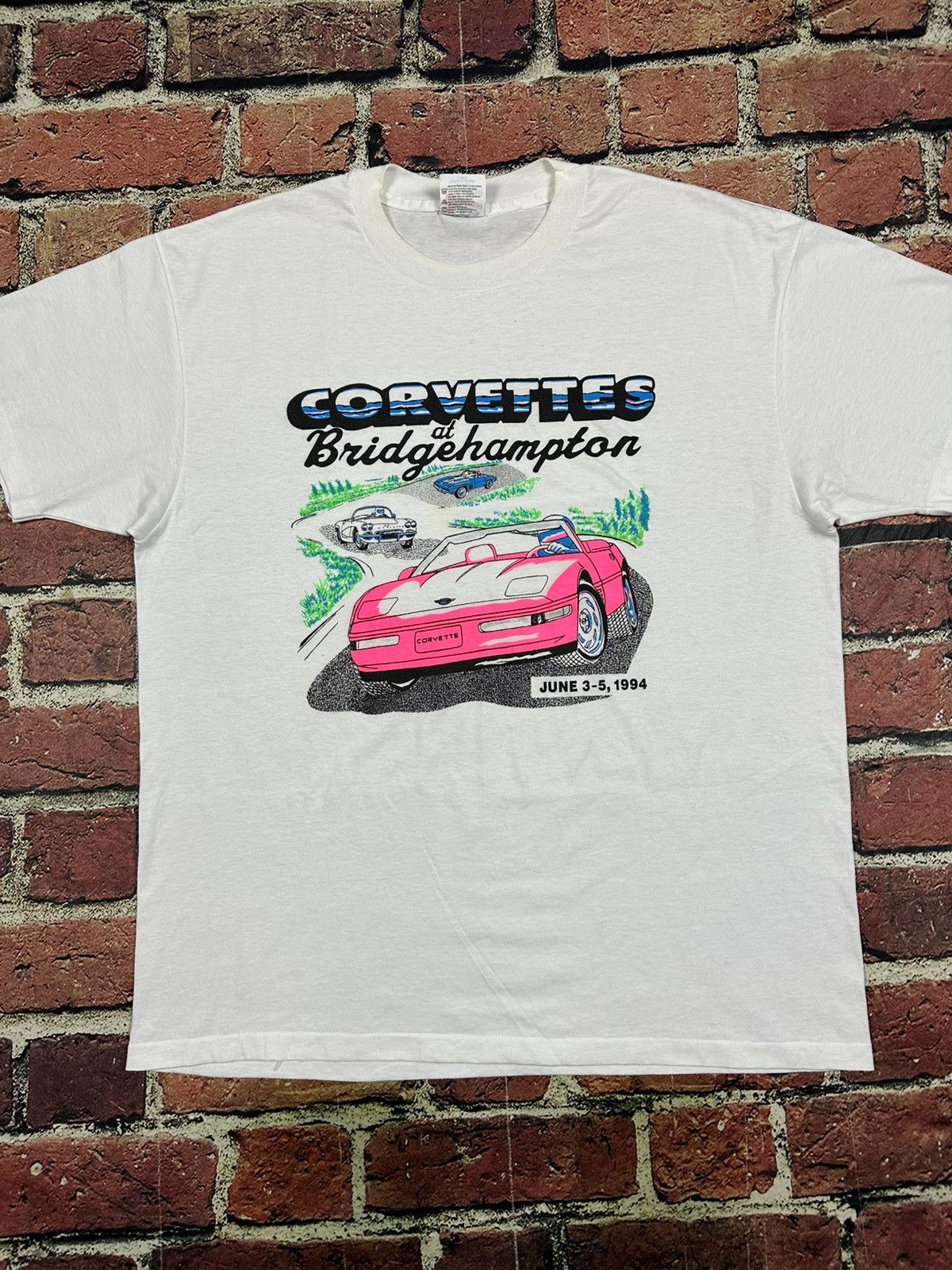 Hanes Vintage Chevy Corvette Bridgehampton Single Stitch T-Shirt Size US XL / EU 56 / 4 - 2 Thumbnail