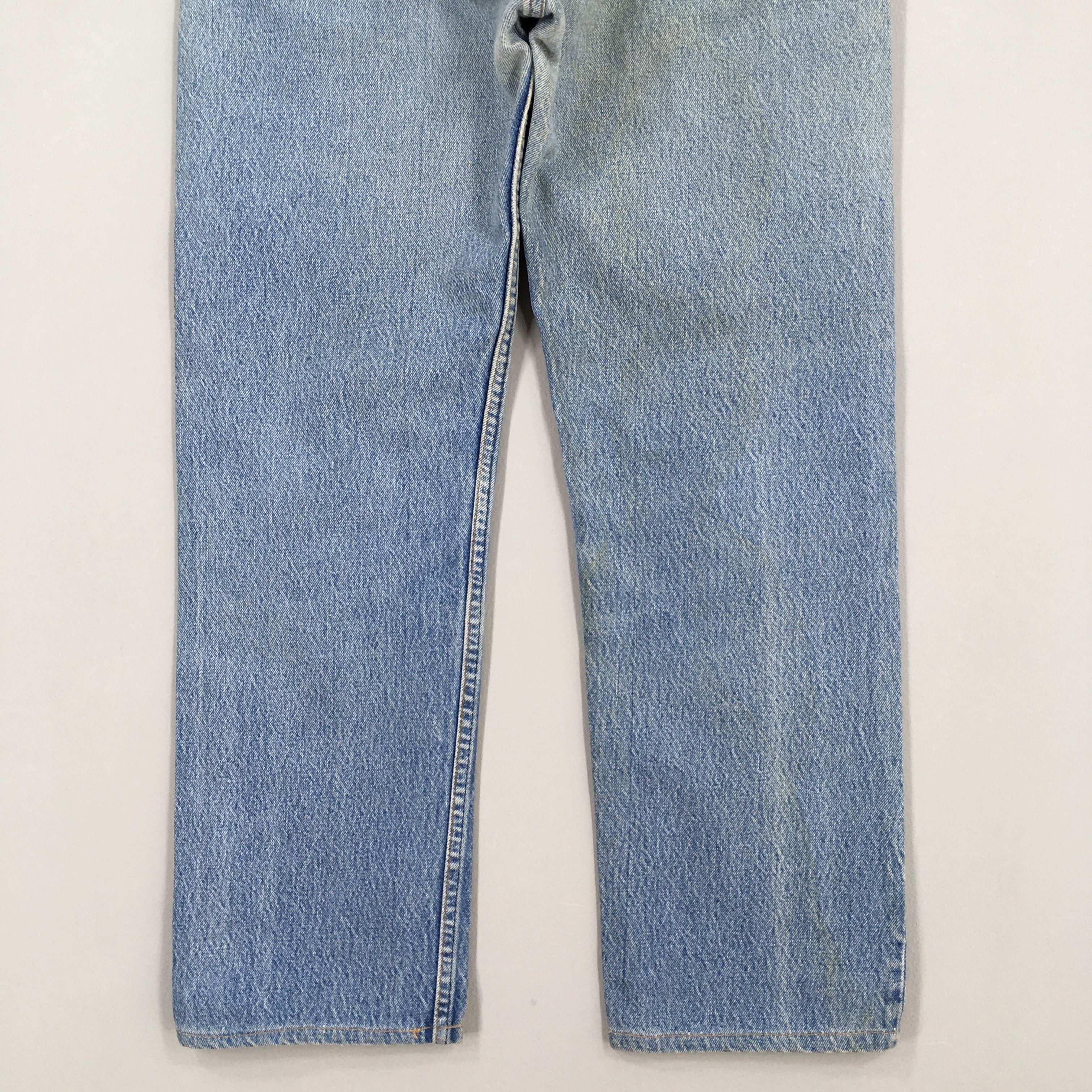 Levi's Size 32x28.5 Vintage 90s Levi's 501 Faded Blue Jeans S1340 Size US 32 / EU 48 - 10 Thumbnail