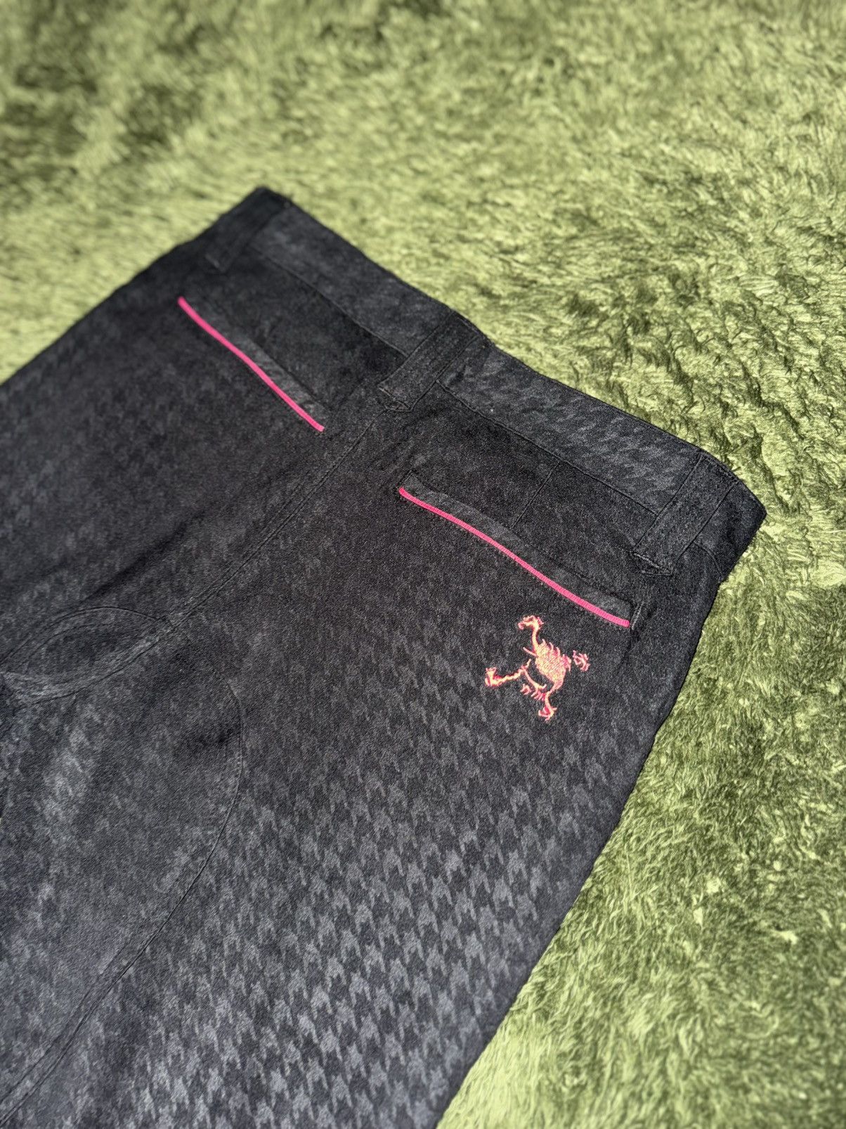 Oakley [30] Oakley Japan Houndstooth Skull Bootcut Pants Black Size US 30 / EU 46 - 8 Thumbnail