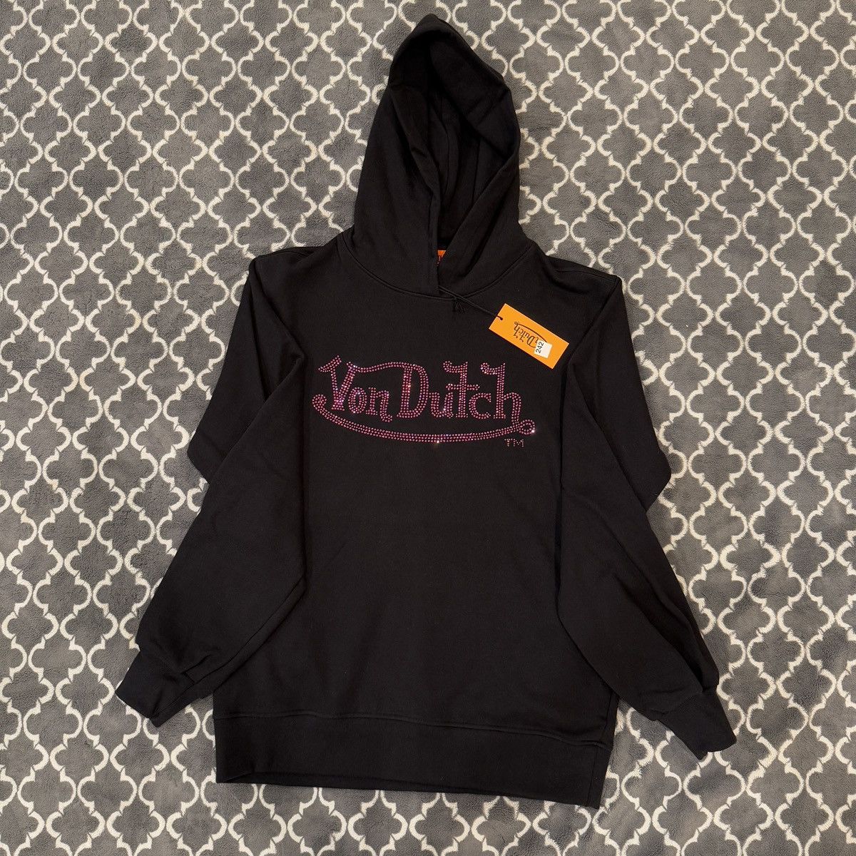 Von Dutch Von Dutch Black Hoodie with purple rhinestones Size M / US 6-8 / IT 42-44 - 2 Thumbnail
