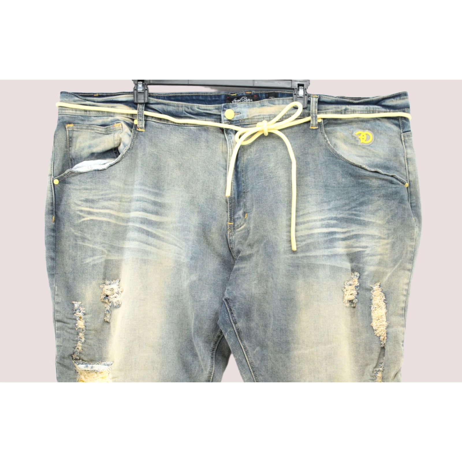 Vintage Frost Jeans Mens 54X33 Light Blue Gorpcore Grunge Distressed 5-Pocket Denim Regular Straight Big & Tall 54 Mens Jeans Size US 38 / EU 54 - 1 Thumbnail