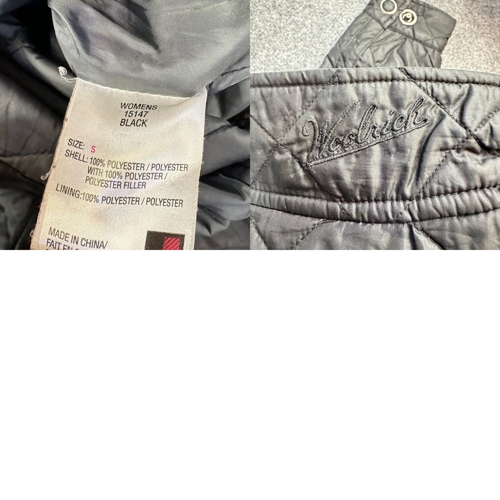 Vintage Woolrich Jacket Womens S Black Quilted Full Zip Size S / US 4 / IT 40 - 8 Thumbnail