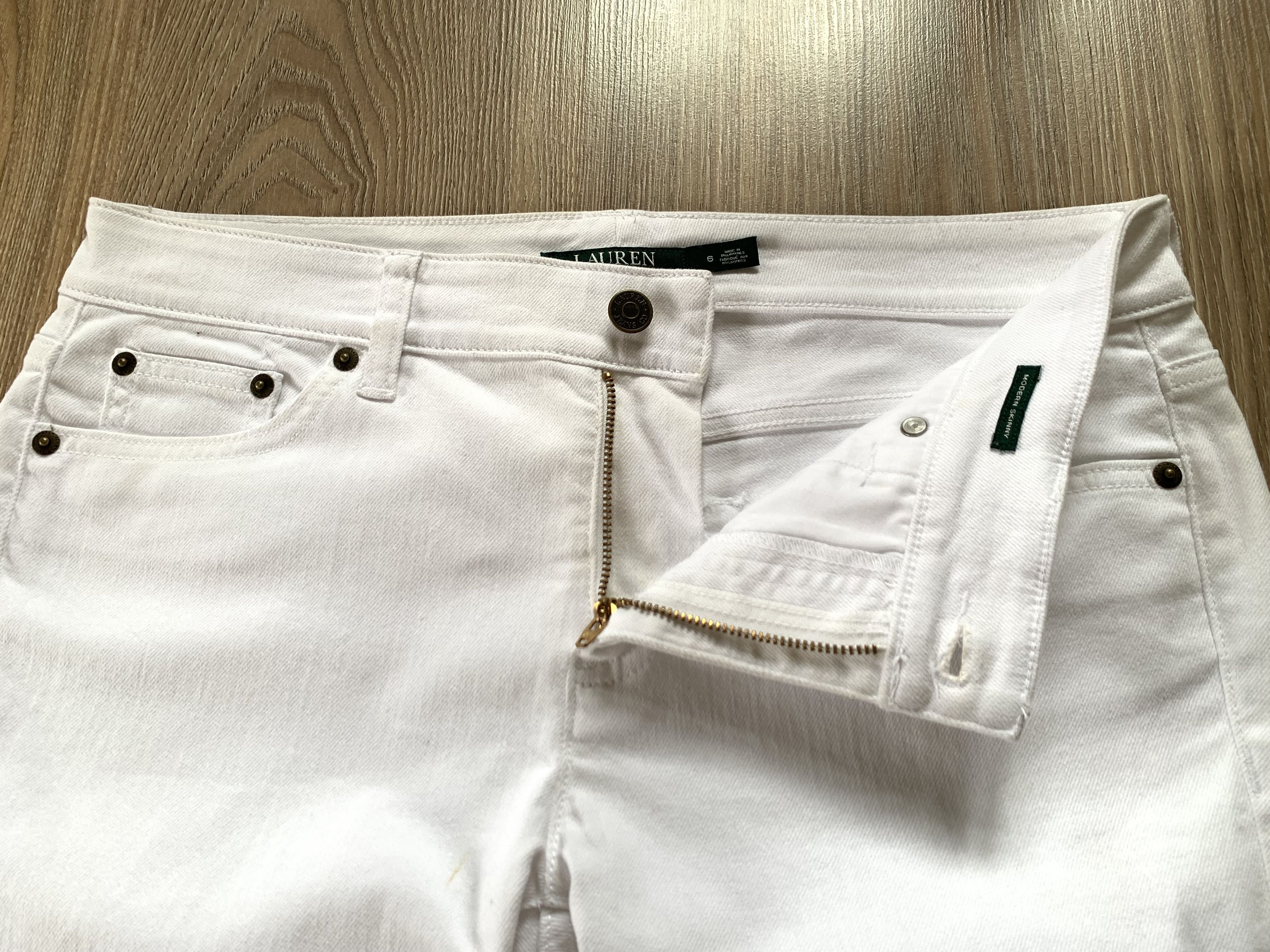 Lauren Ralph Lauren Lauren Ralph Lauren White Slim Jeans Size 31" - 5 Thumbnail