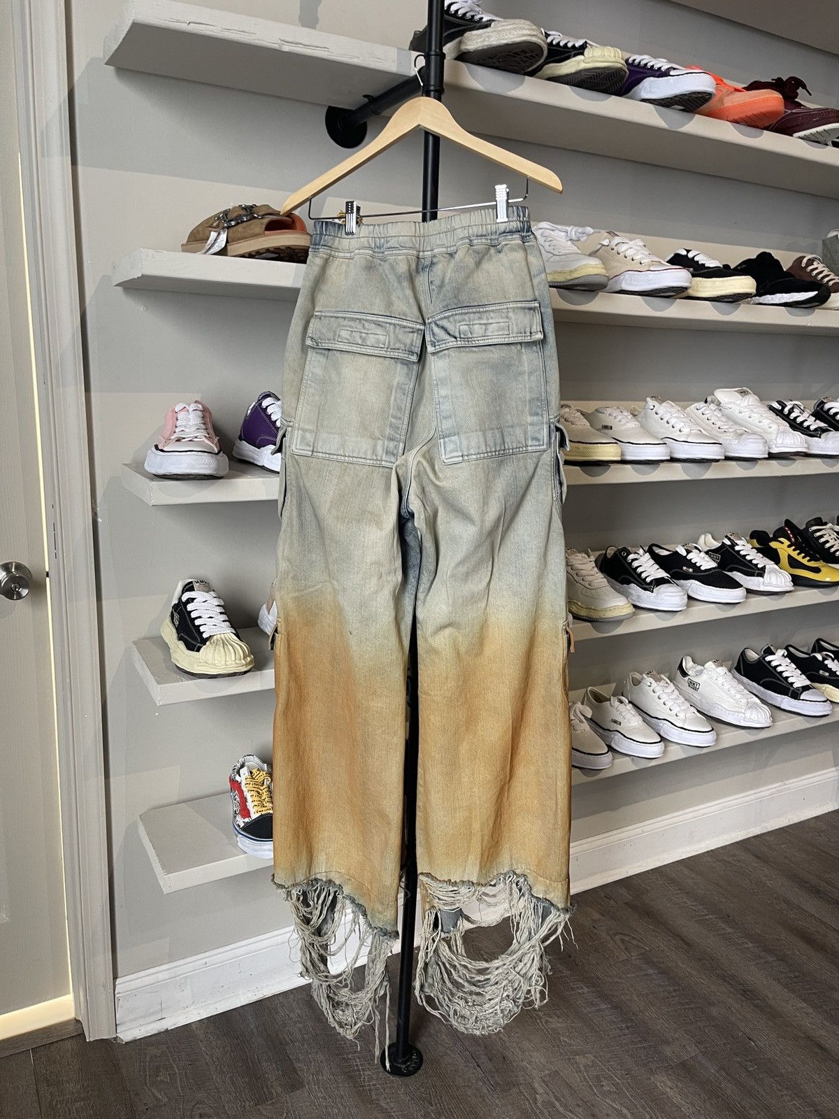 Rick Owens Rick Owens Denim Orange Destroyed Bela Cargo’s Size Small Size US 32 / EU 48 - 2 Thumbnail