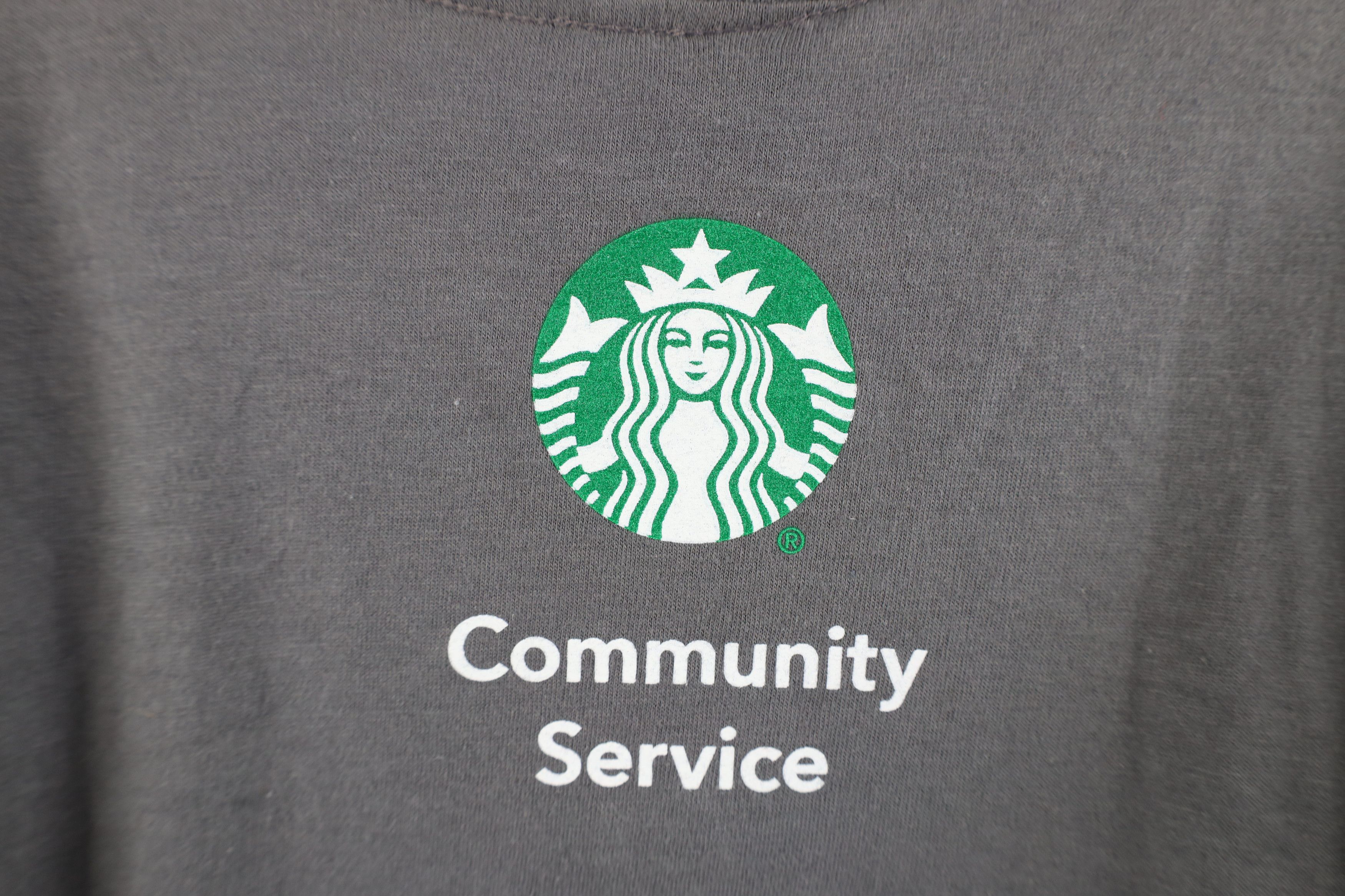 Vintage Starbucks Coffee Good Things Are Happening V-Neck T-Shirt Size L / US 10 / IT 46 - 11 Thumbnail