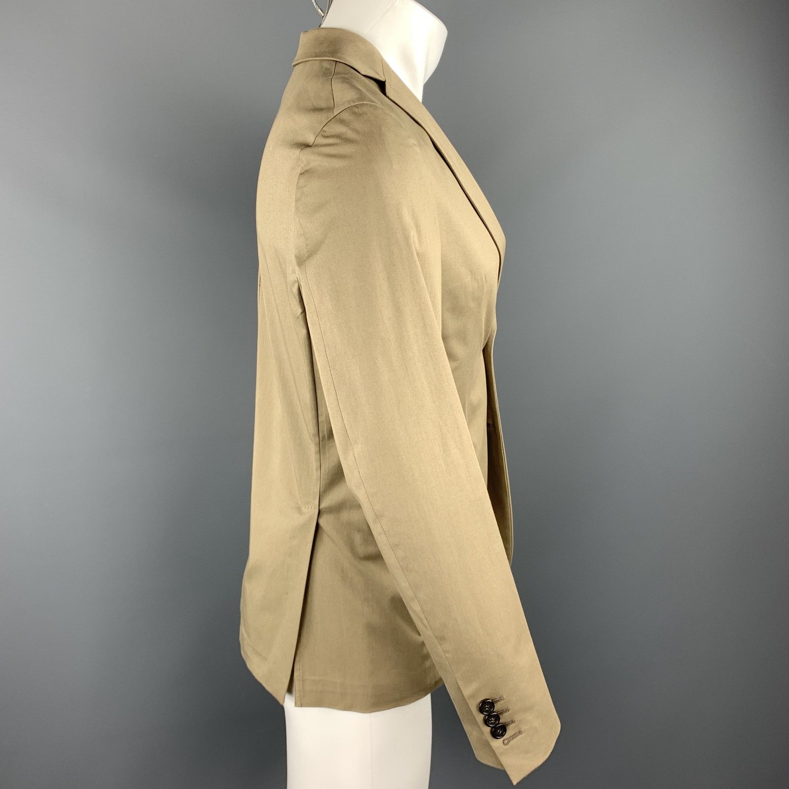 Dsquared2 DSQUARED2 Size 36 Taupe Cotton Blend Notch Lapel Sport Coat Size 36R - 3 Thumbnail