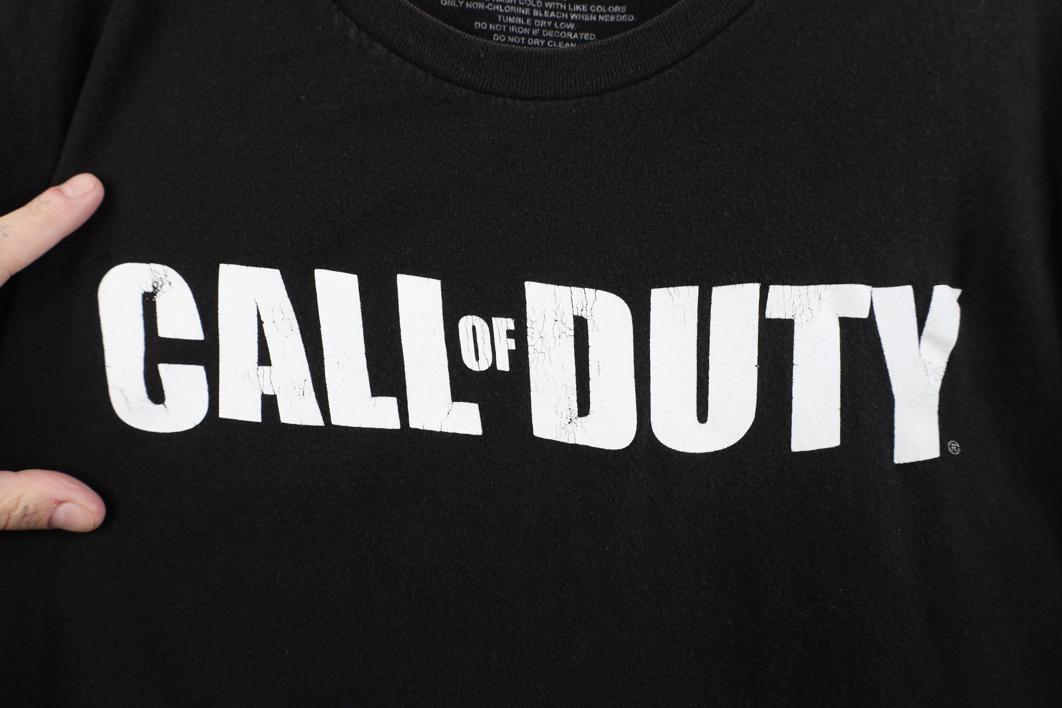Vintage Y2K Streetwear Spell Call of Duty Video Game T-Shirt Black Size US XXL / EU 58 / 5 - 4 Thumbnail