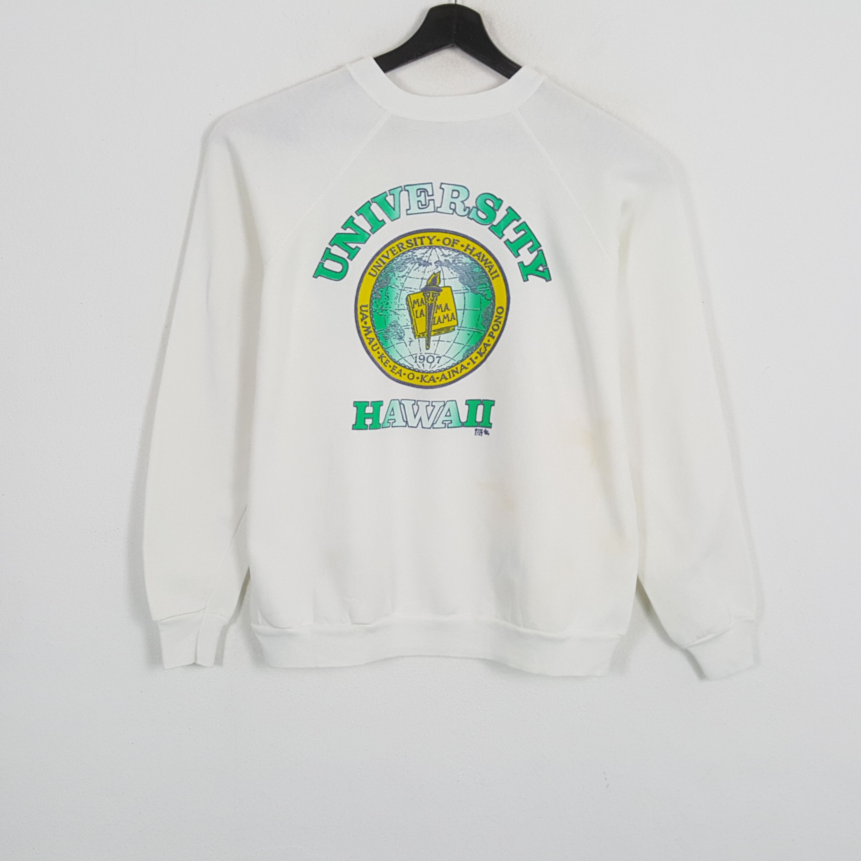 Vintage UNIVERSITY OF HAWAII Logo Design Vintage Sweatshirt Size US M / EU 48-50 / 2 - 1 Thumbnail