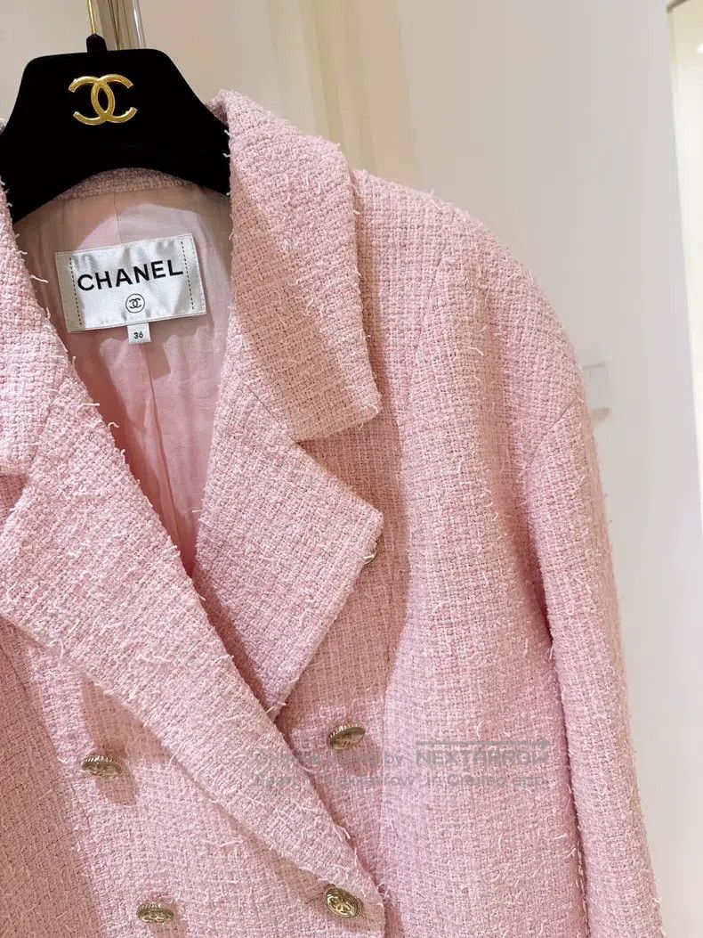 Chanel Chanel 21S Spring and Summer Cherry Blossom Pink Tweed Sil Size XS / US 0-2 / IT 36-38 - 3 Thumbnail