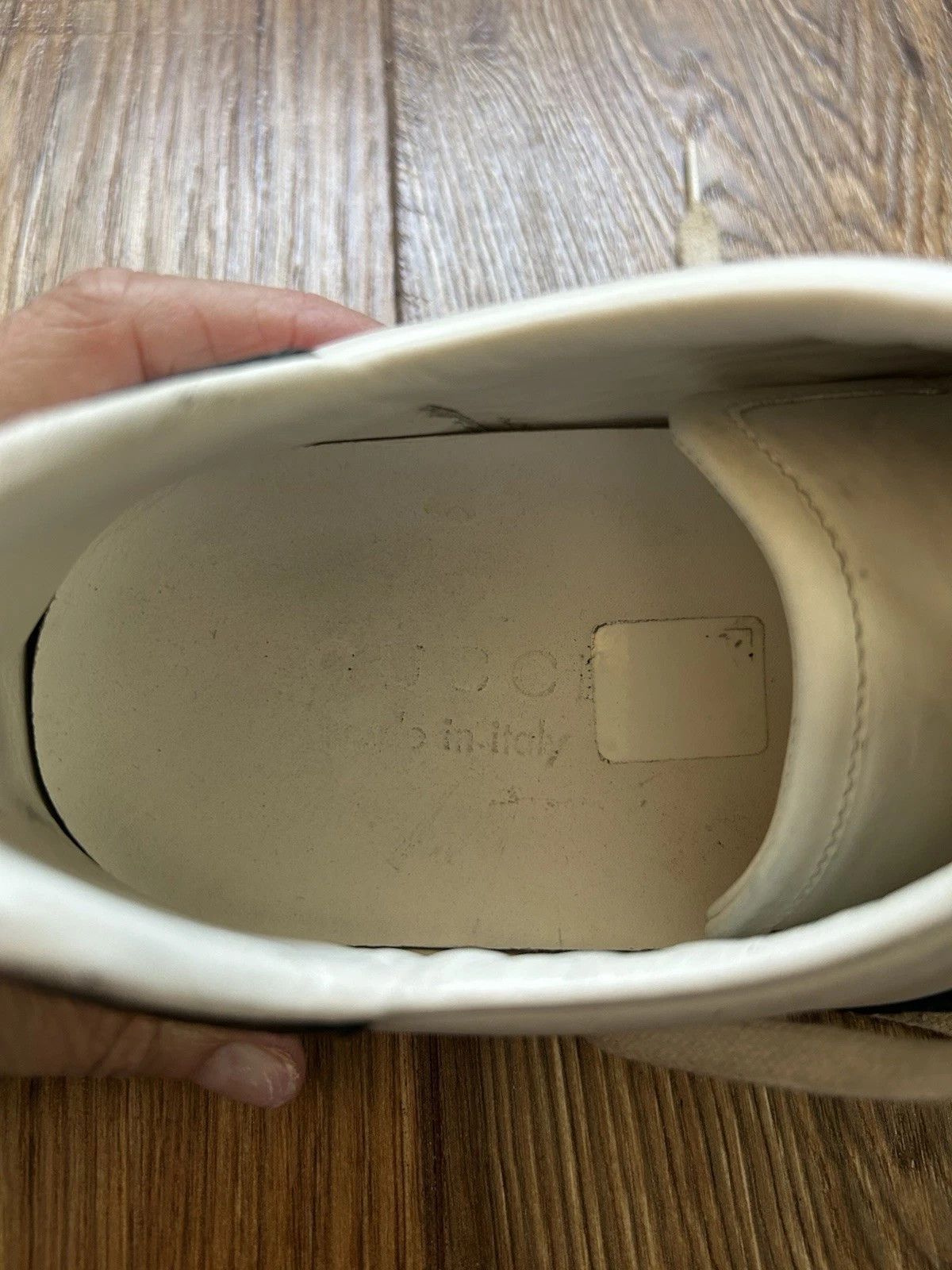 Gucci Gucci Ace Sneakers 7 White Leather Low 386750 Size US 7 / EU 40 - 9 Thumbnail