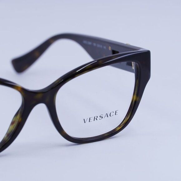 Versace Versace VE3347 108 Eyeglasses Havana 54mm Cat Eye Frame Size ONE SIZE - 4 Thumbnail