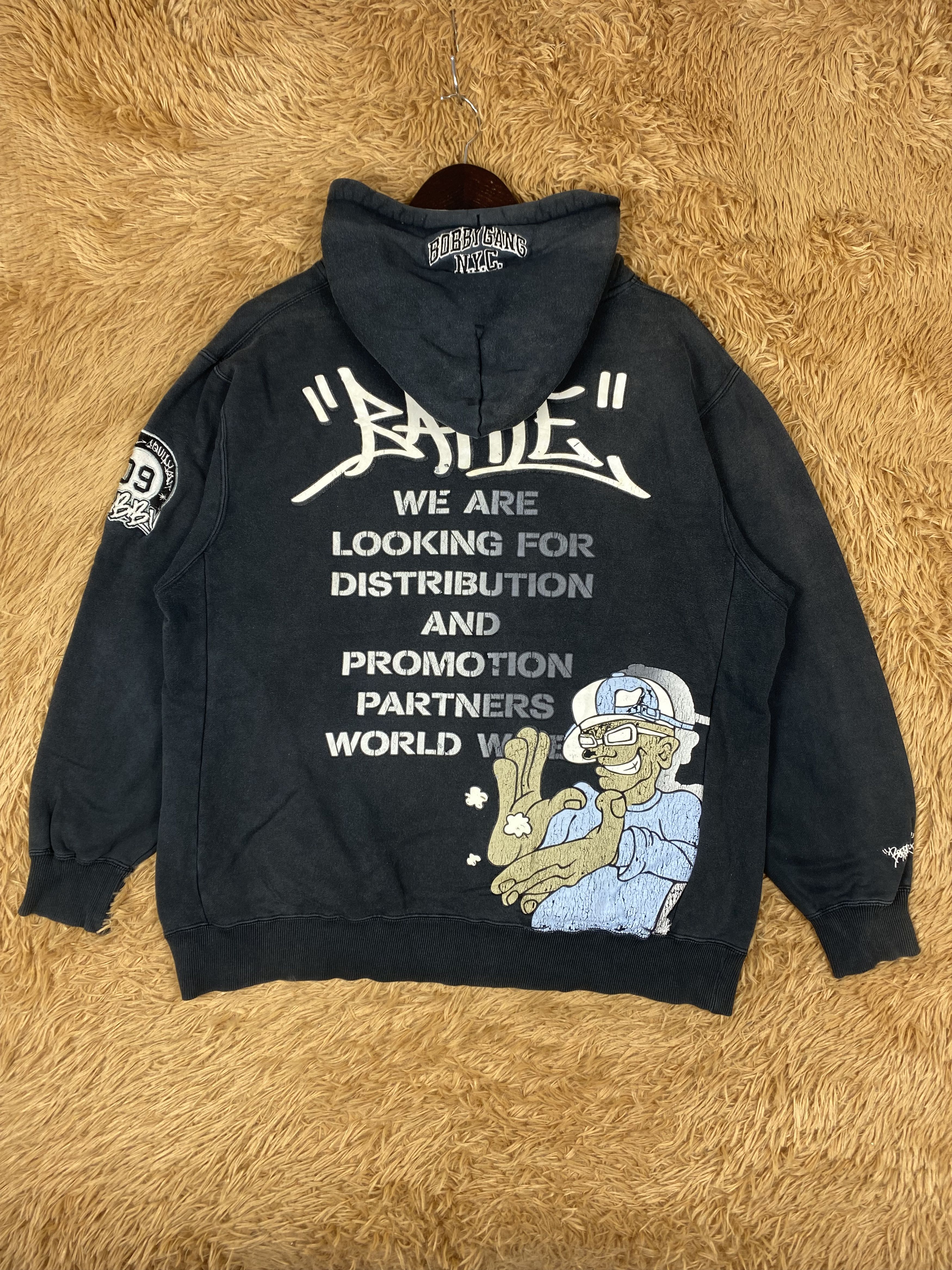 Vintage Vintage Booby Gang Hip Hop Pullover Hoodies DJ1082 Size US M / EU 48-50 / 2 - 5 Thumbnail