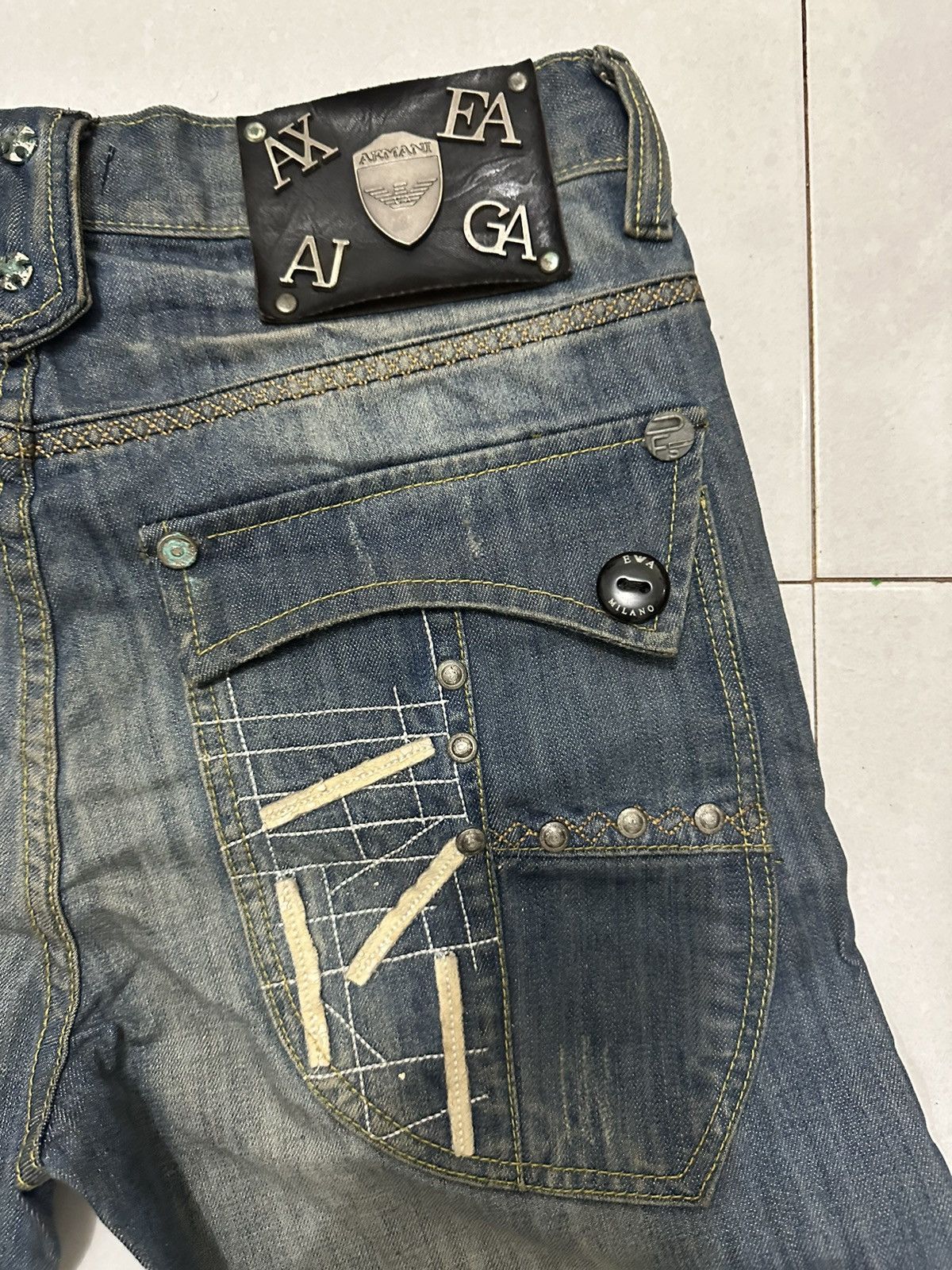 Armani VTG All ARMANI Collection Distressed Denim Size US 31 - 4 Thumbnail