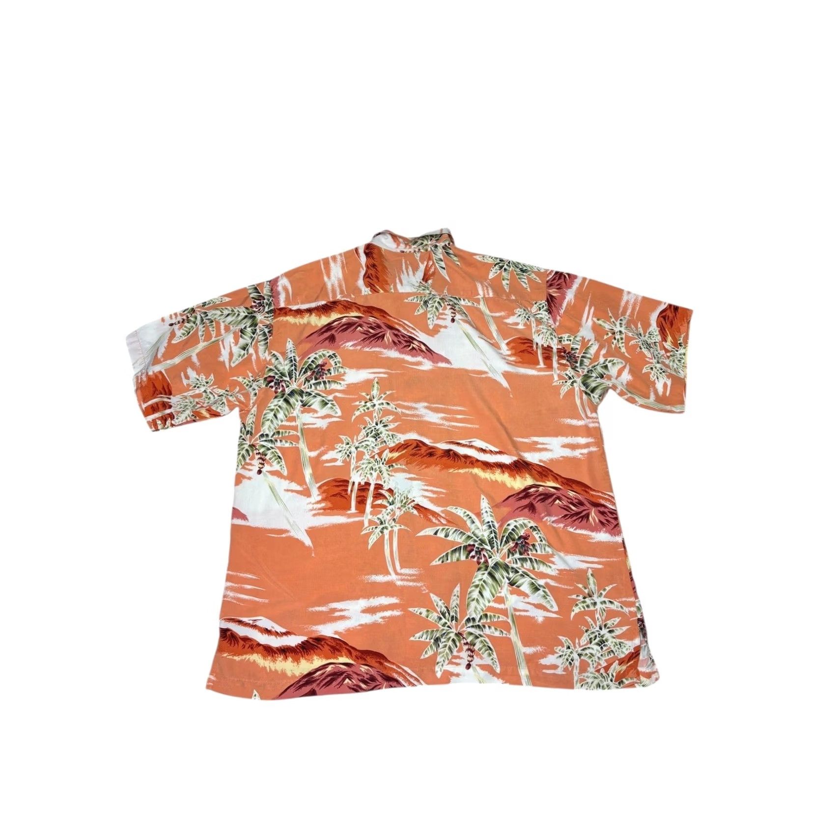 Tommy Bahama VINTAGE Tommy Bahama Orange Tropical Palm Tree Hawaiian Shirt Button-Up M Mens Short Sleeve Button-Down Collared 2X-2X? Size US M / EU 48-50 / 2 - 4 Thumbnail