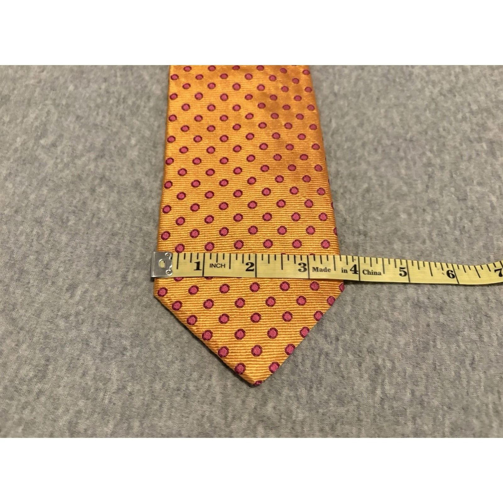 Hugo Boss HUGO BOSS Tie Orange Polka Dot Silk Made in Italy, 57-60in, Classic Length, Men, Silk Tie, Orange Polka Dot, Italy, Hugo Boss, Tie Size ONE SIZE - 5 Thumbnail