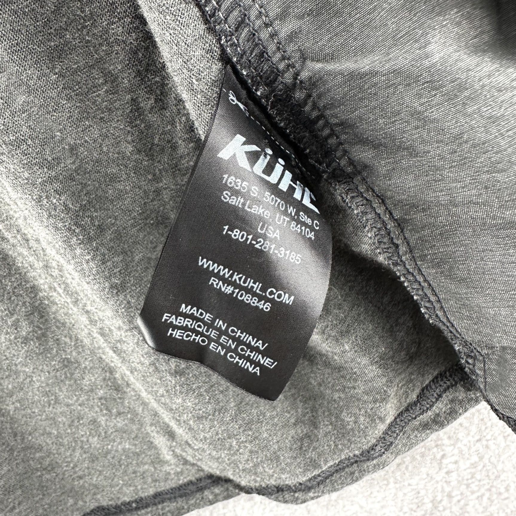 Vintage Kuhl Shirt Mens Medium Gray Hybrid Knit Woven Long Sleeve Button Front Outdoor Casual Workwear Hiking Pockets Embroidered Shield Patch Mens Size US M / EU 48-50 / 2 - 3 Thumbnail