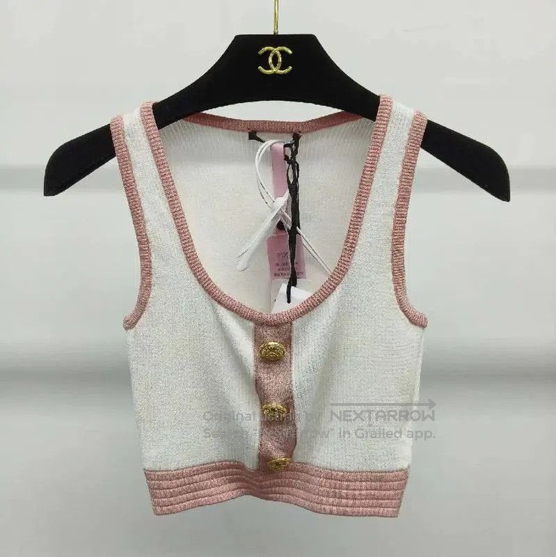 Balmain Balmain White Women's Crop Top with Buttons . Size M / US 6-8 / IT 42-44 - 1 Thumbnail