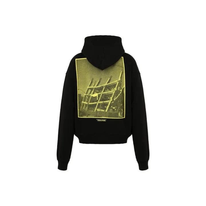 Off-White Off-White Black Printed Long Sleeve Hoodie 0079 Size US XXS / EU 40 - 1 Thumbnail