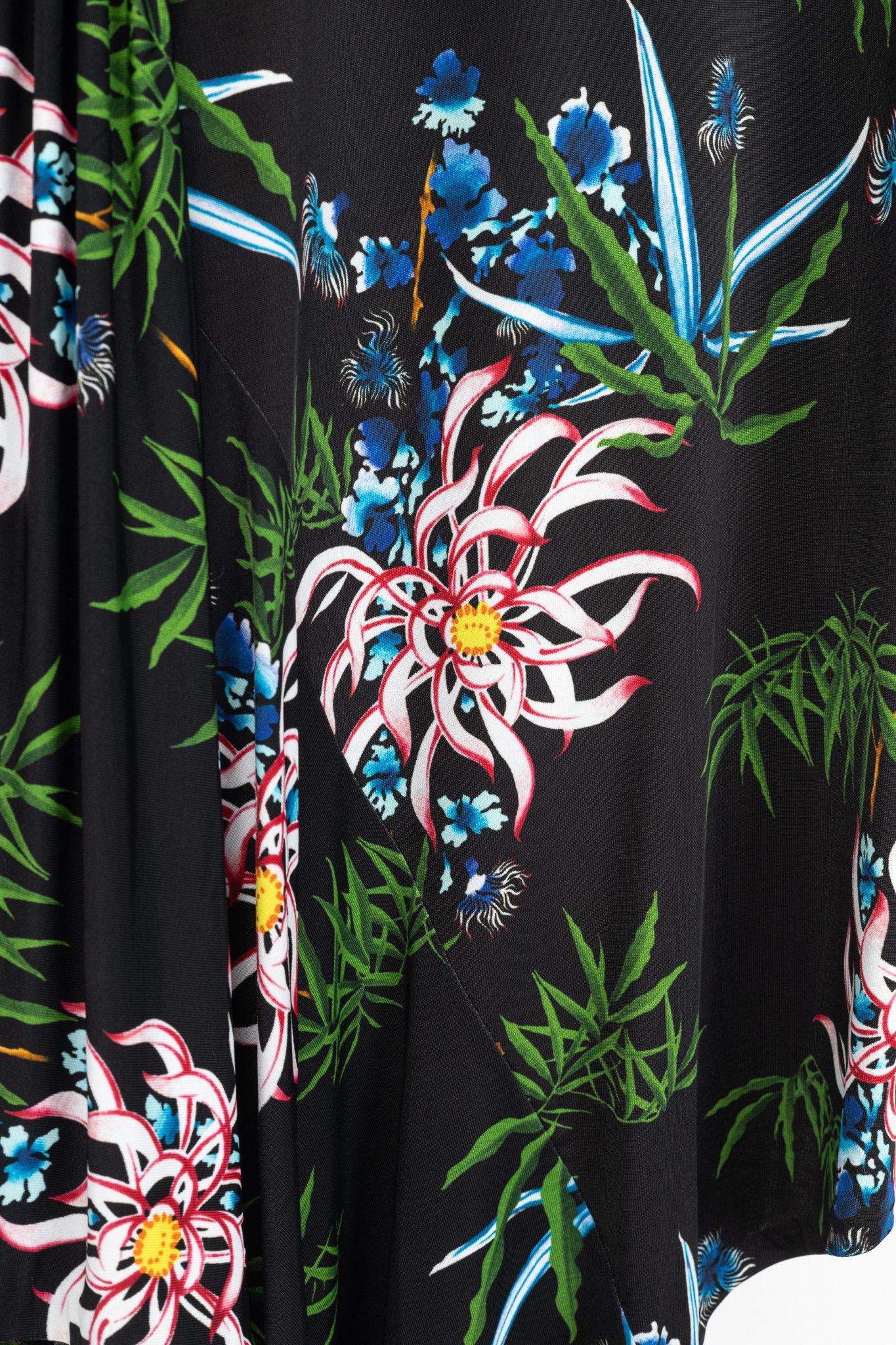 Kenzo Kenzo SS20 Sea Lily Long Sleeve Asymmetrical Midi Dress Size S / US 4 / IT 40 - 8 Thumbnail