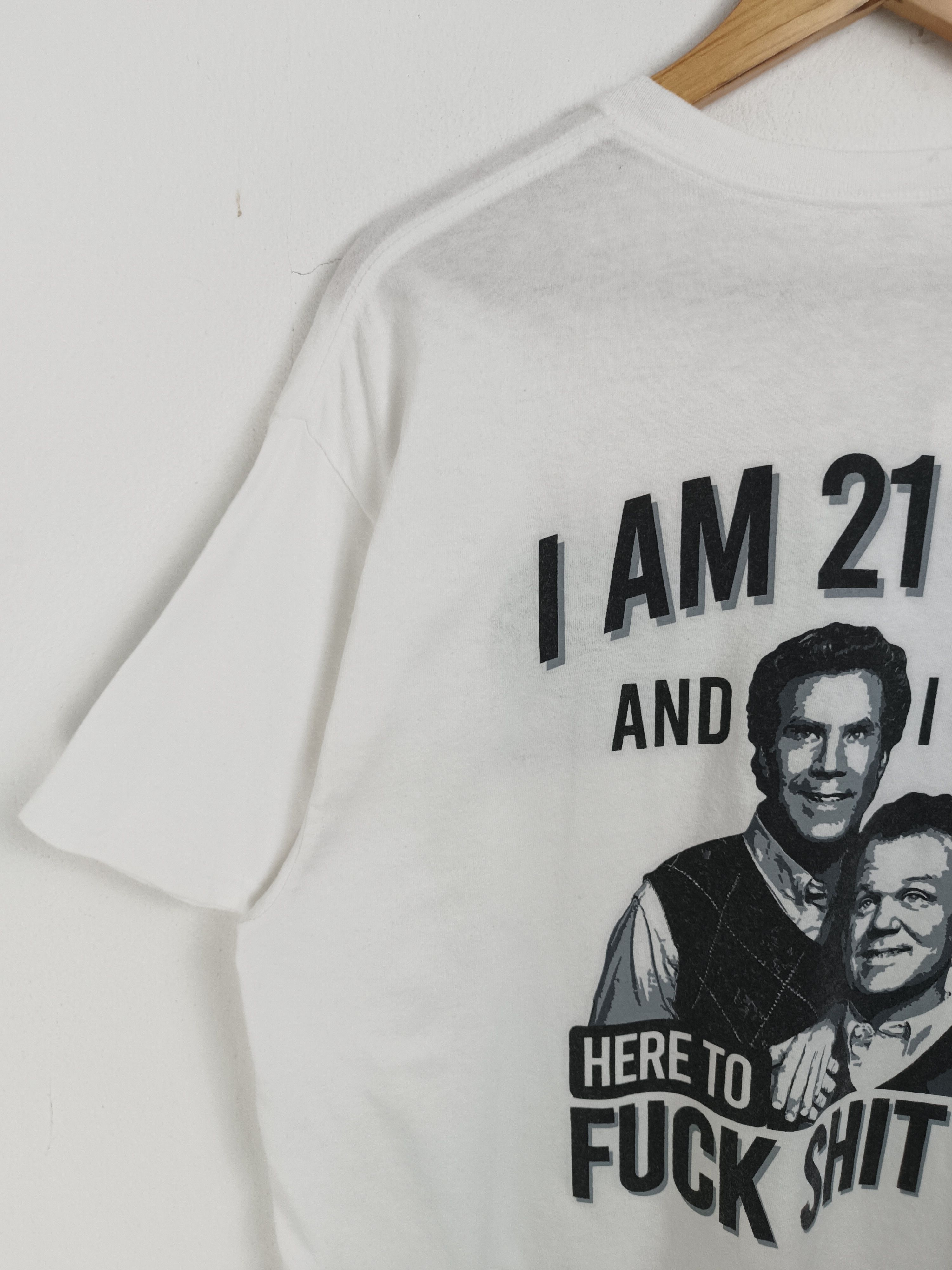 Vintage VINTAGE HERE TO FUCK SHIT UP STEP BROTHERS comedy funny TEE Size US L / EU 52-54 / 3 - 10 Thumbnail