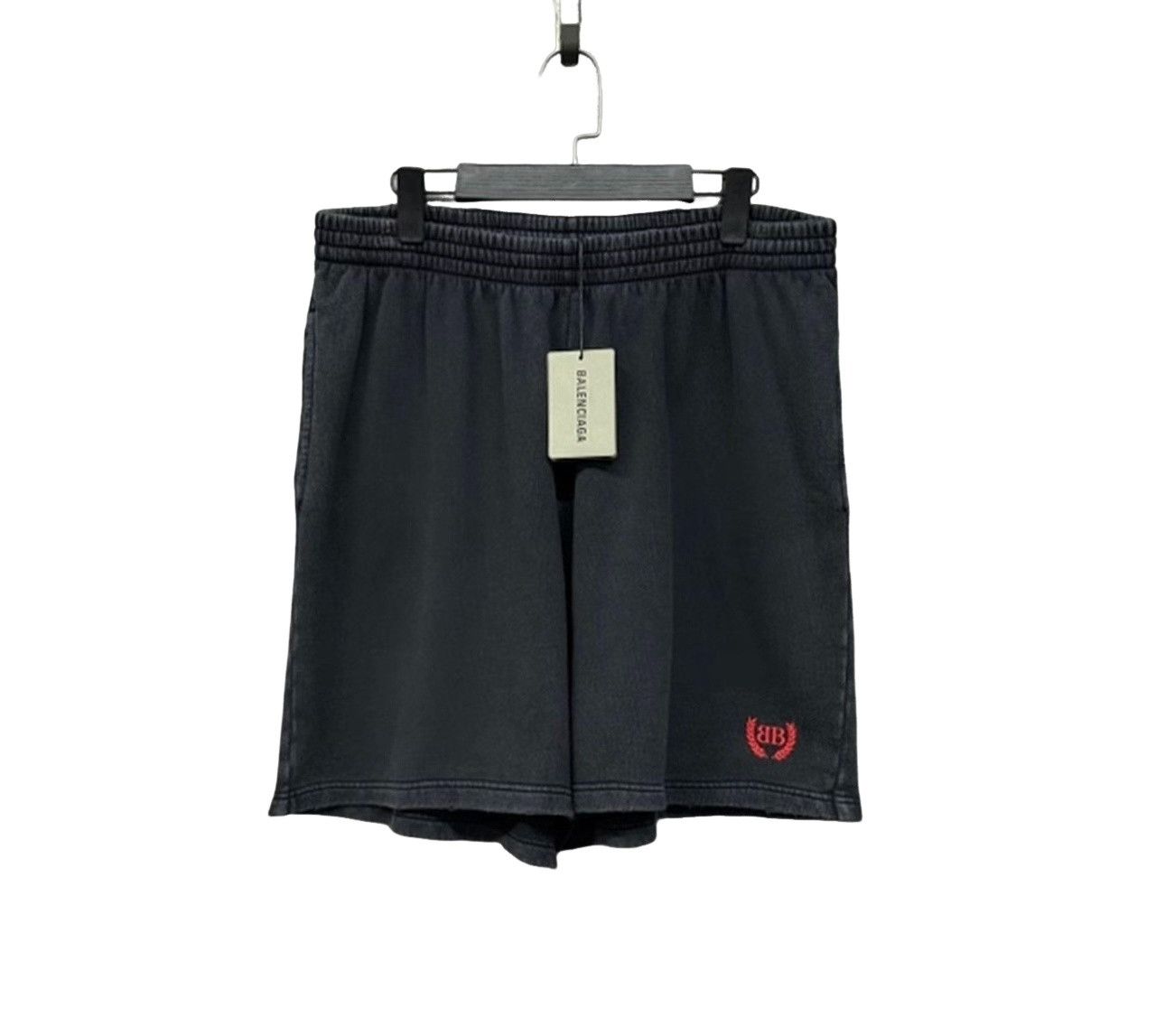 Balenciaga Balenciaga Embroidered Logo Washed Shorts L Size US 34 / EU 50 - 1 Thumbnail