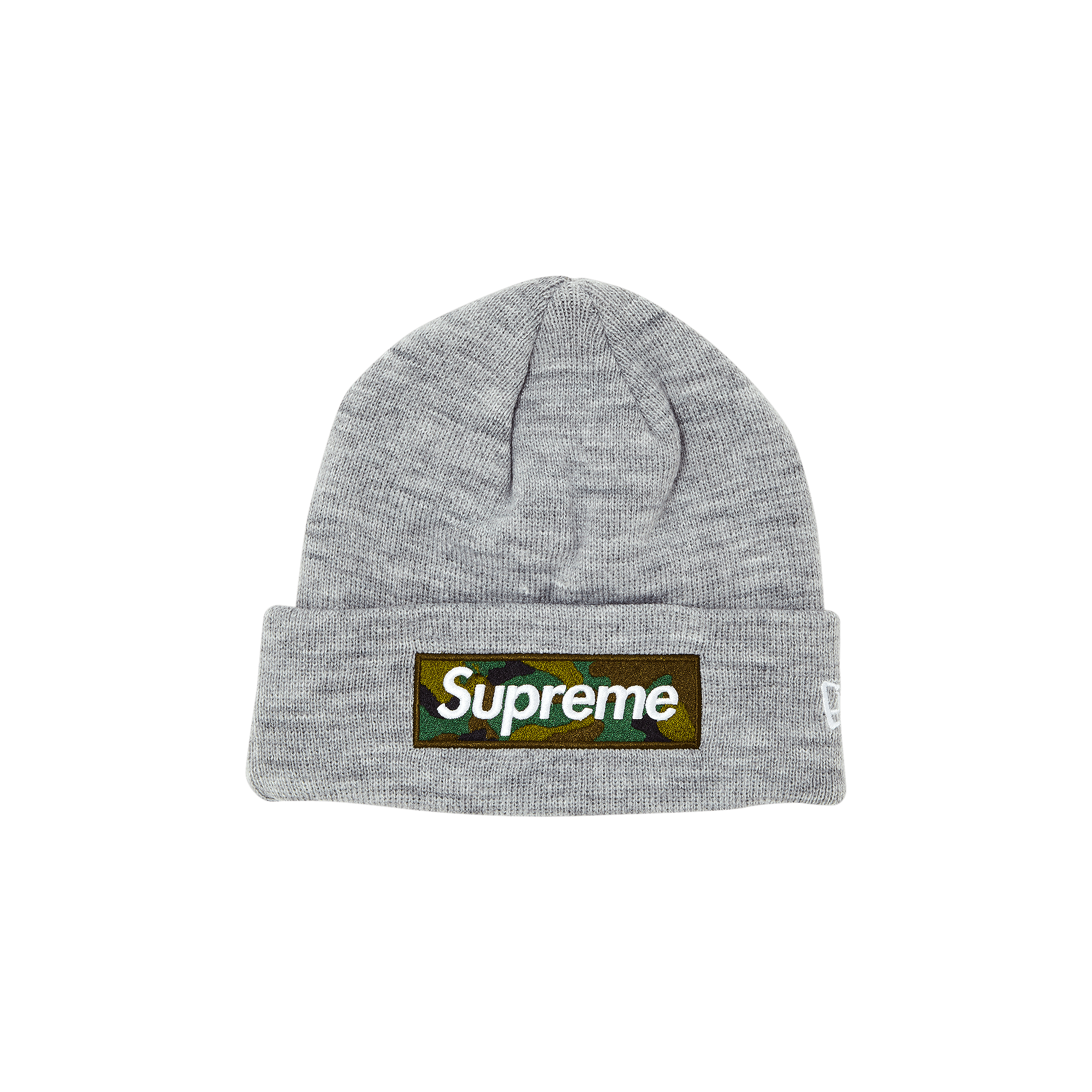 Supreme Supreme x New Era Box Logo Beanie Heather Grey | Grailed
