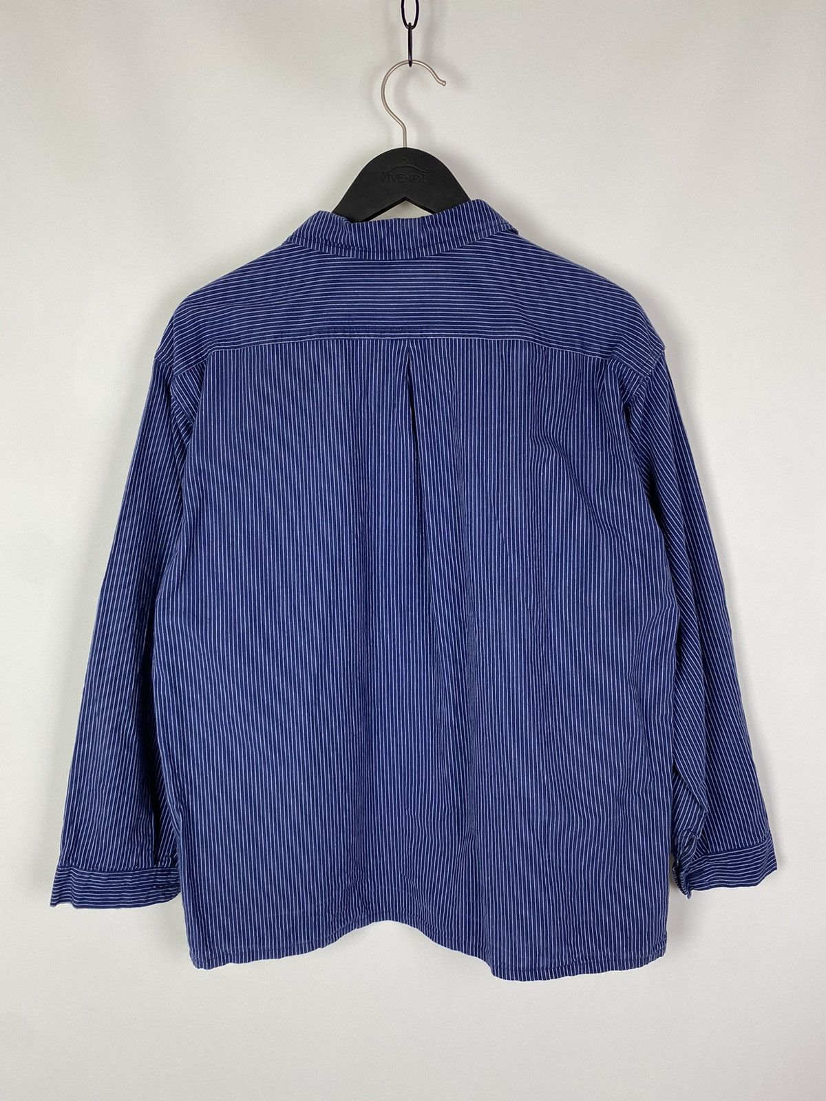 Vintage 90s Vintage Kempel Hickory Stripe Chore Work Over Shirt Size US S / EU 44-46 / 1 - 6 Thumbnail