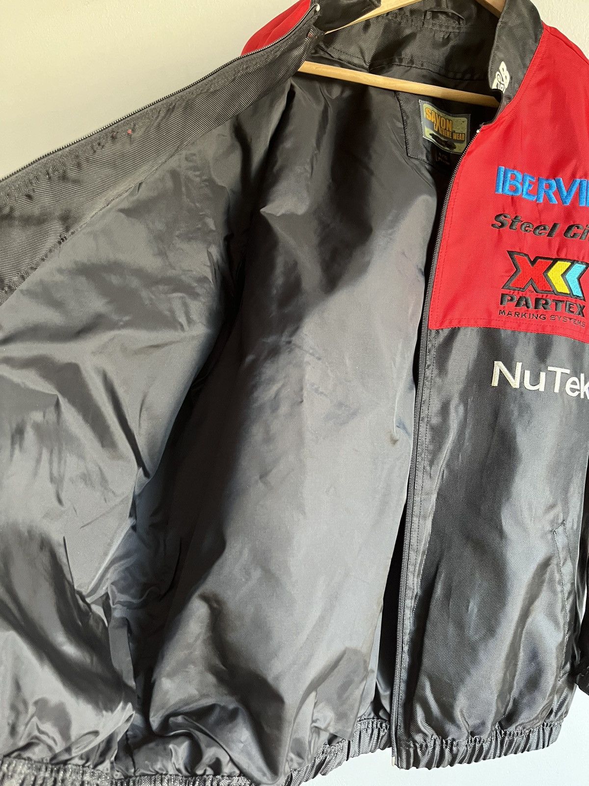Vintage Vintage Y2K Saxon Racing Moto Patched Nylon Jacket Size US XL / EU 56 / 4 - 12 Thumbnail