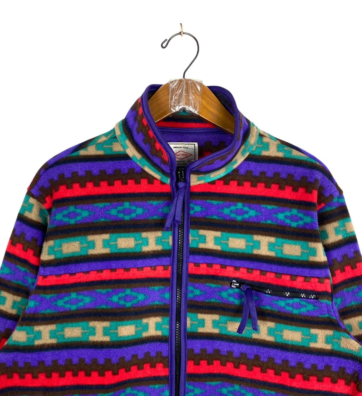 Japanese Brand Rare‼️ Sun Valley Full-Zip Aztec Fleece Size US S / EU 44-46 / 1 - 4 Thumbnail