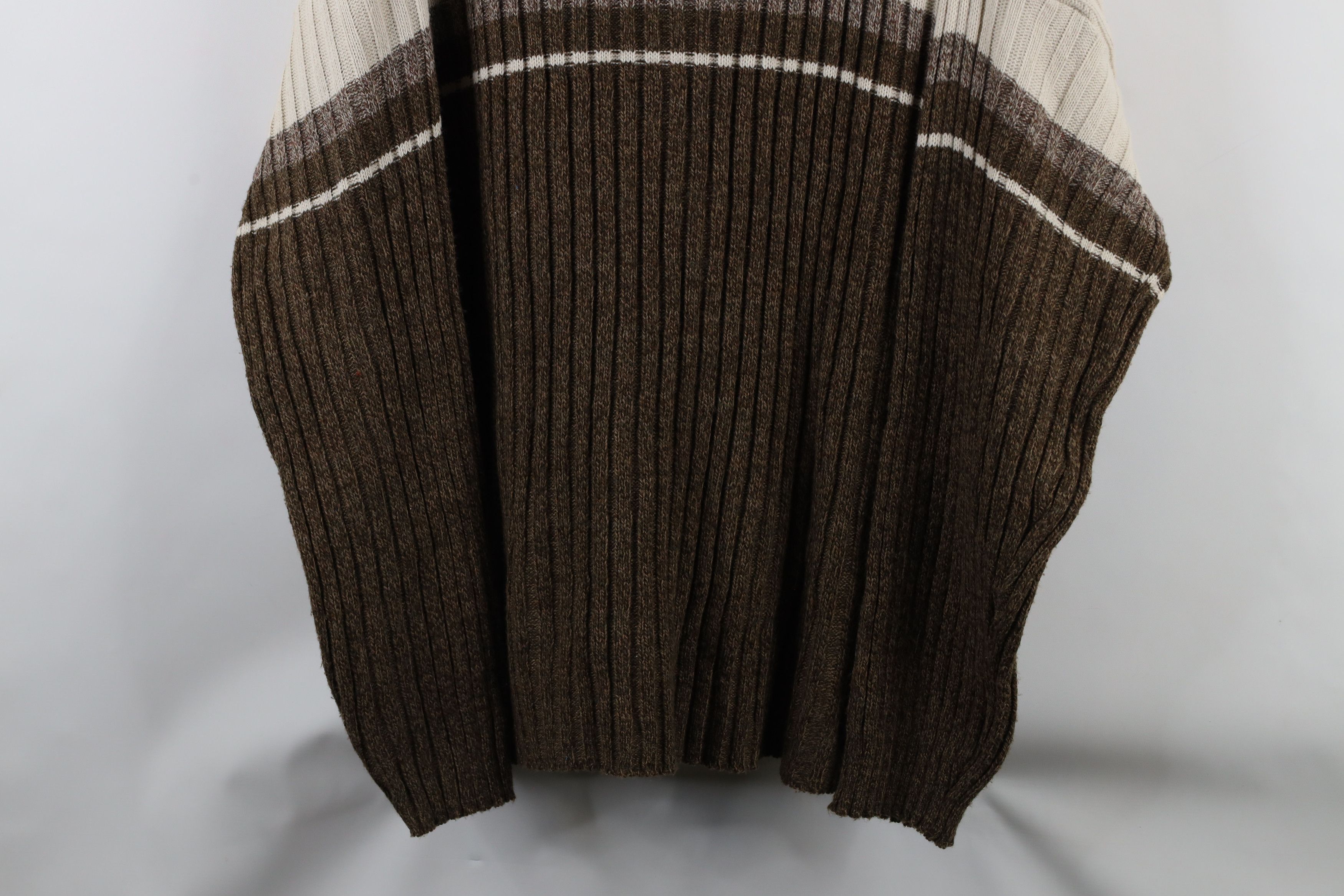 Vintage Vintage 90s Streetwear Chunky Ribbed Knit Mock Neck Sweater Size US XXL / EU 58 / 5 - 3 Thumbnail