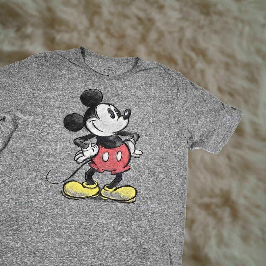 Disney Disney Mickey Mouse Sketch Graphic T-Shirt Mens 2XL Heather Gray Short Sleeve Size US XXL / EU 58 / 5 - 1 Thumbnail