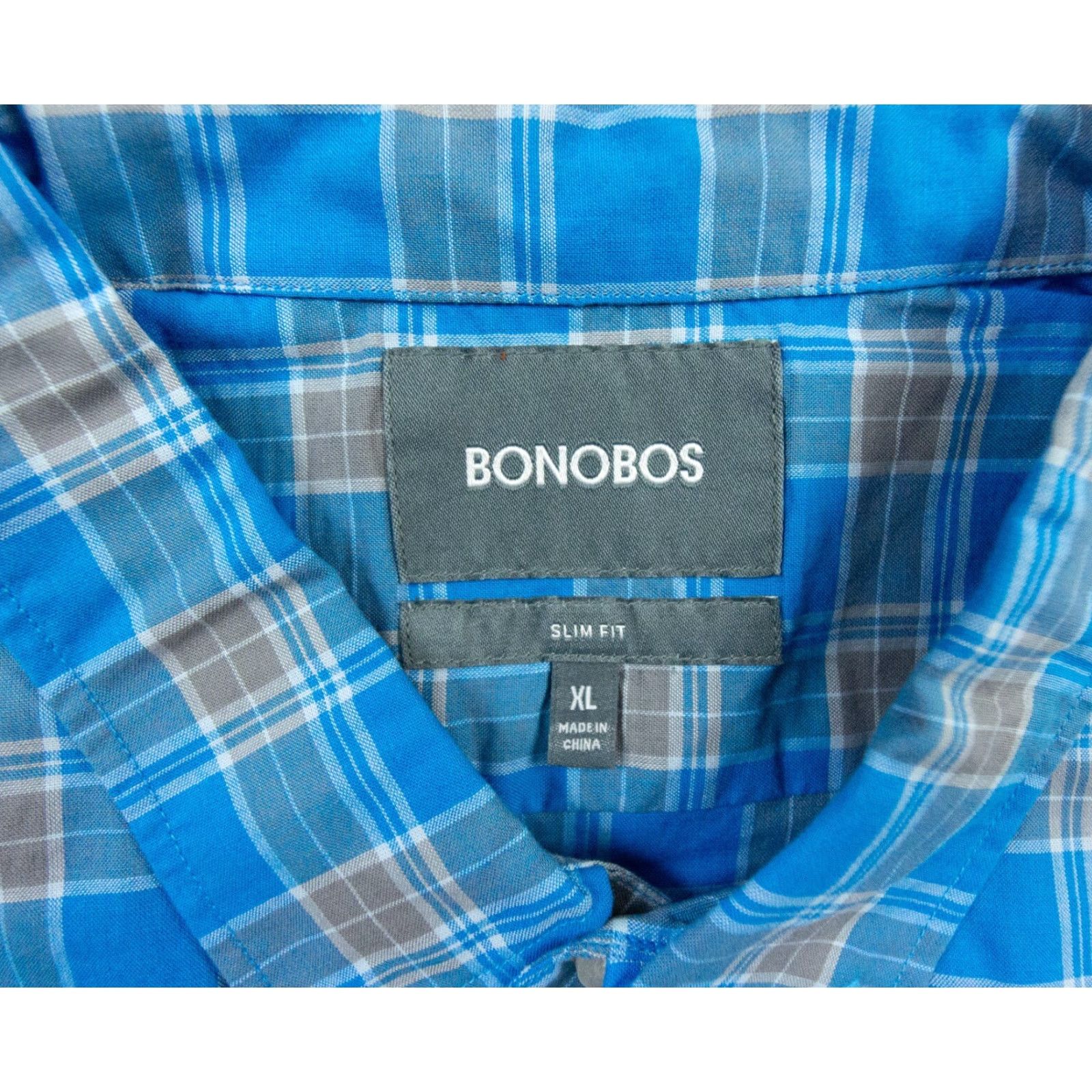 Bonobos Bonobos Blue Plaid Check Long Sleeve Button Down Shirt Men's XL Slim Fit Preppy Size US XL / EU 56 / 4 - 5 Thumbnail
