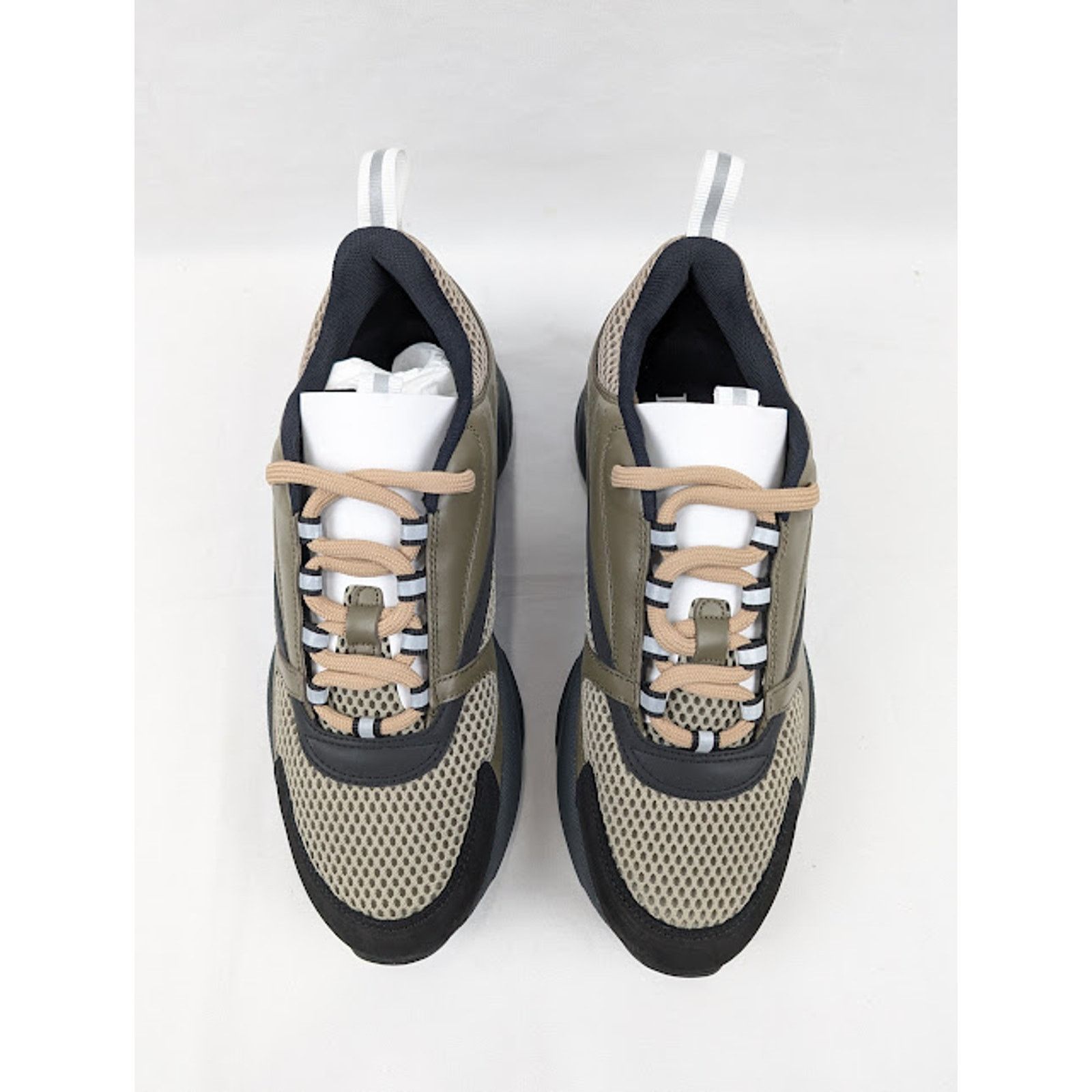 Dior o1rshd1 B22 Calfskin Mesh Sneakers in Khaki Size US 13 / EU 46 - 15 Thumbnail
