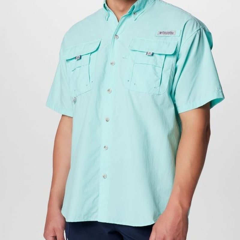Columbia Columbia PFG Shirt Bahama II Short Sleeve Fish Aqua Blue XXL Size US XXL / EU 58 / 5 - 3 Thumbnail