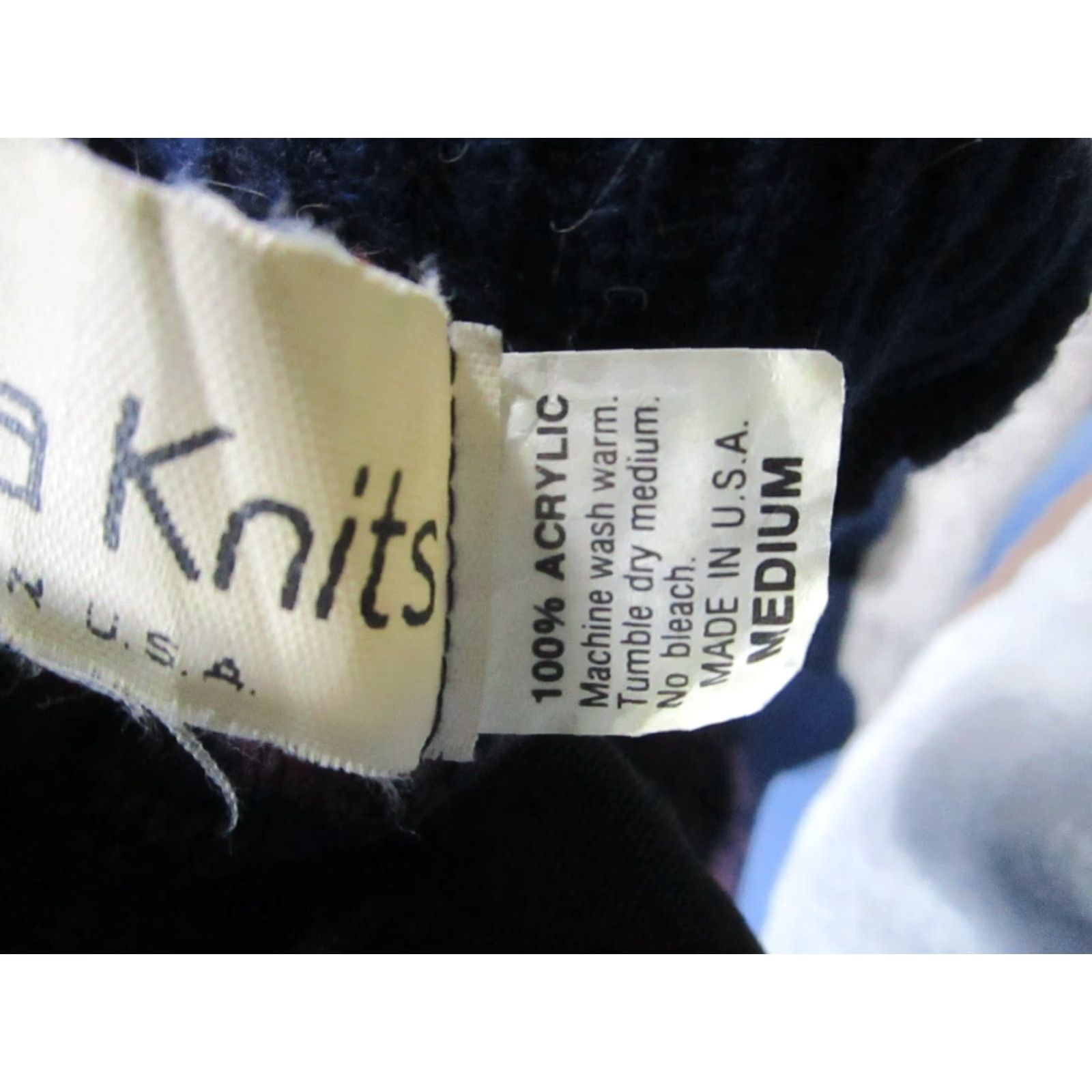 Vintage Polara Knits Sweater Mens Medium Purple Blue Cable Knit Pullover Size US M / EU 48-50 / 2 - 4 Thumbnail