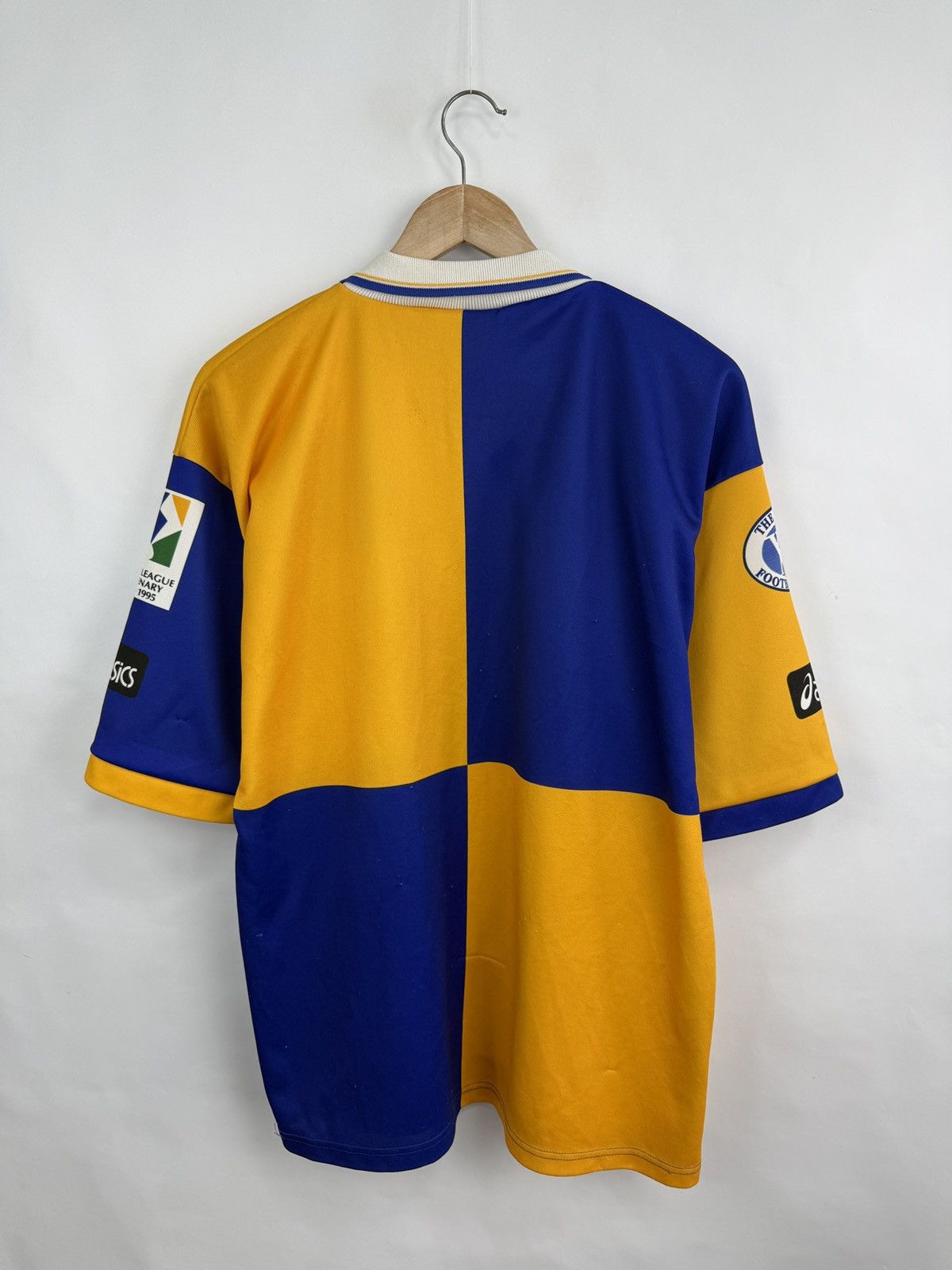 Asics 🇬🇧 Vintage 1995 Asics Leeds Rugby League T-Shirt Rare Retro Size US L / EU 52-54 / 3 - 8 Thumbnail