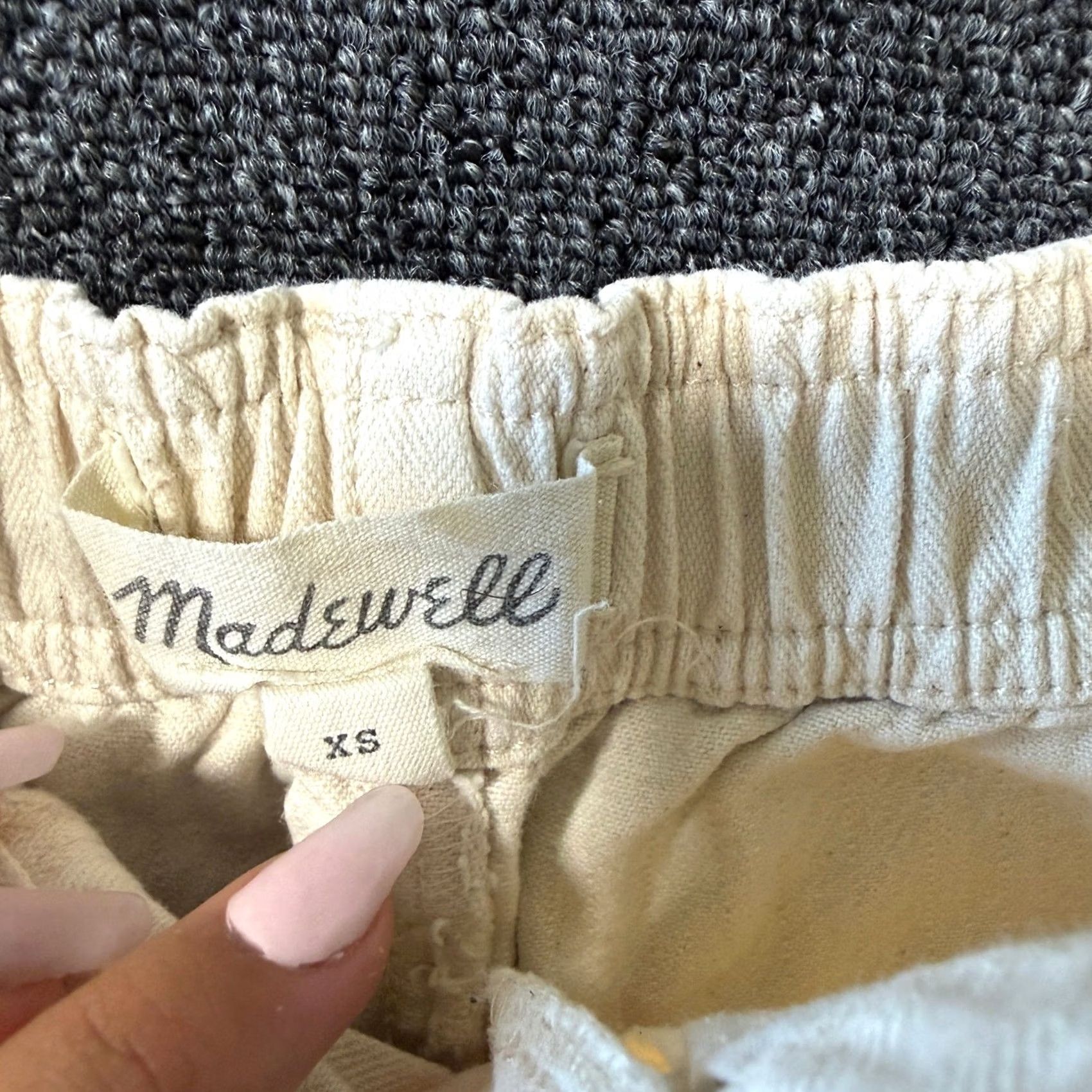 Madewell VINTAGE Madewell White Camp Shorts Cotton Womens XS High-Waisted Pocket Size 26" / US 2 / IT 38 - 3 Thumbnail