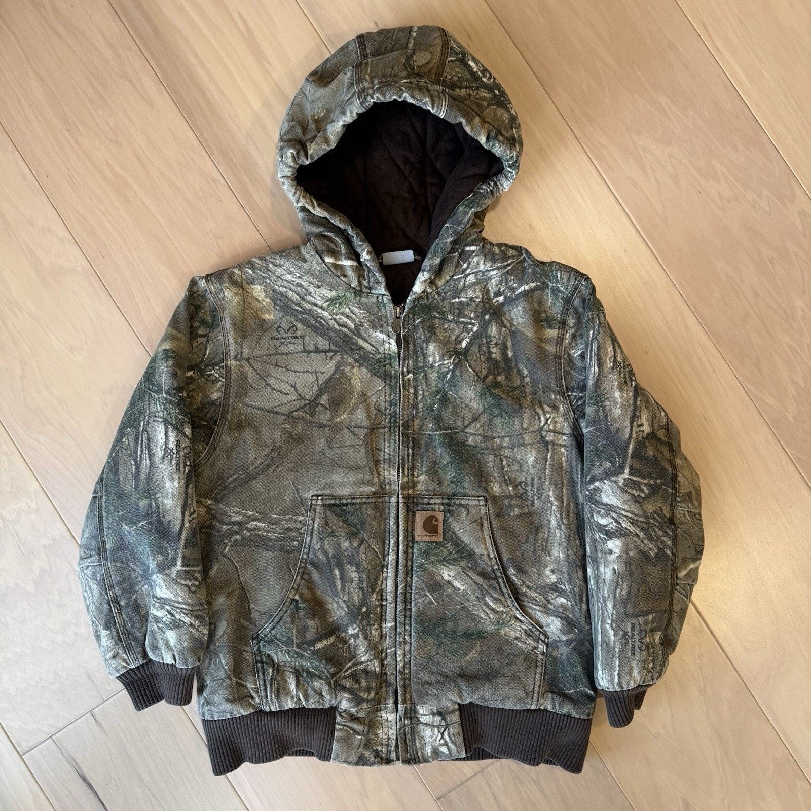 Carhartt Vintage Carhartt Jacket Youth Medium Green Camouflage Size US M / EU 48-50 / 2 - 2 Thumbnail