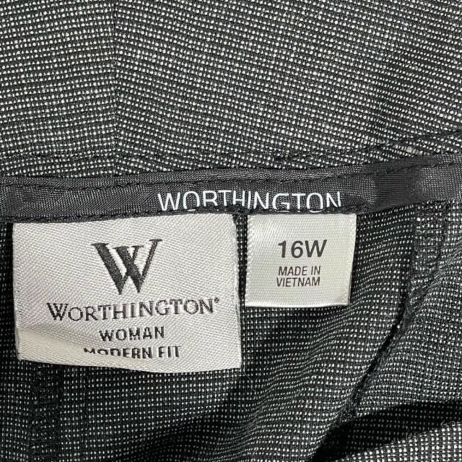 Worthington Worthington Gray Tweed Straight Career Pants 16W NWT Size 38" / US 16 / IT 52 - 2 Thumbnail