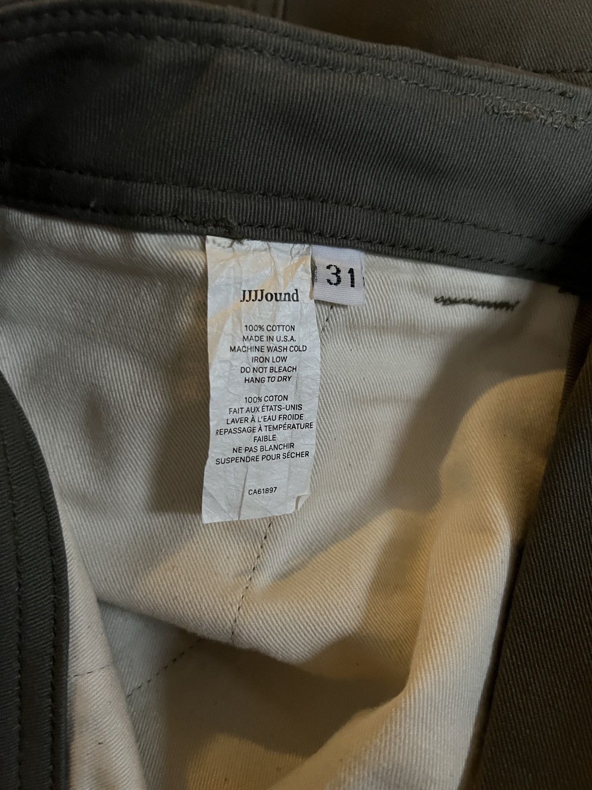 JJJJound Heavy weight cargos Size US 31 - 3 Thumbnail