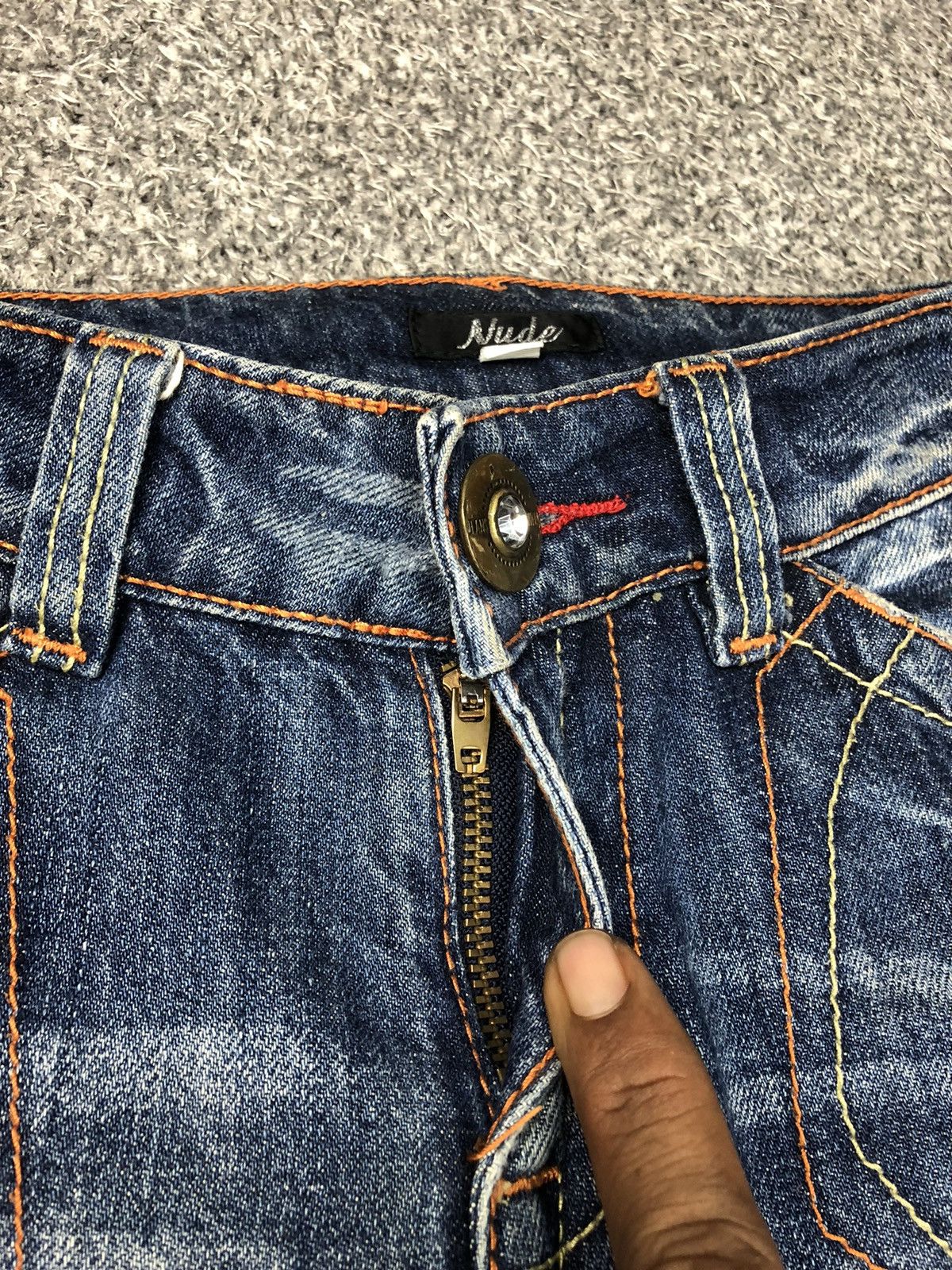Japanese Brand Vintage Japanese Brands Nude Faded Flare Jeans Size 30" / US 8 / IT 44 - 10 Thumbnail