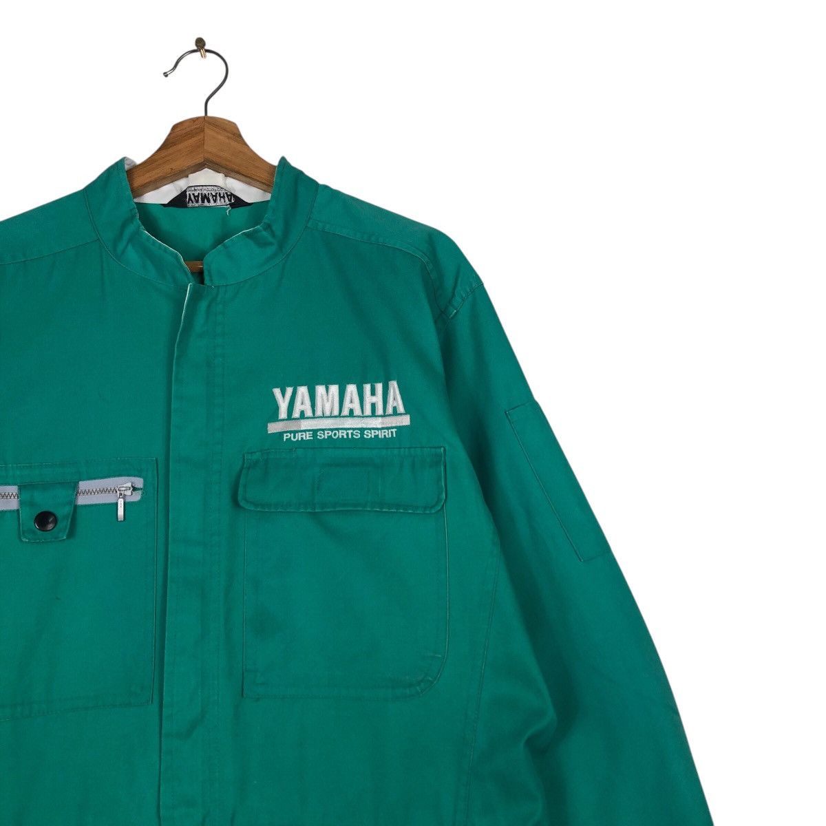 Japanese Brand 📌Vintage Coverall Worker Racing Yamaha Big Logo Spell Out Size US 36 / EU 52 - 8 Thumbnail