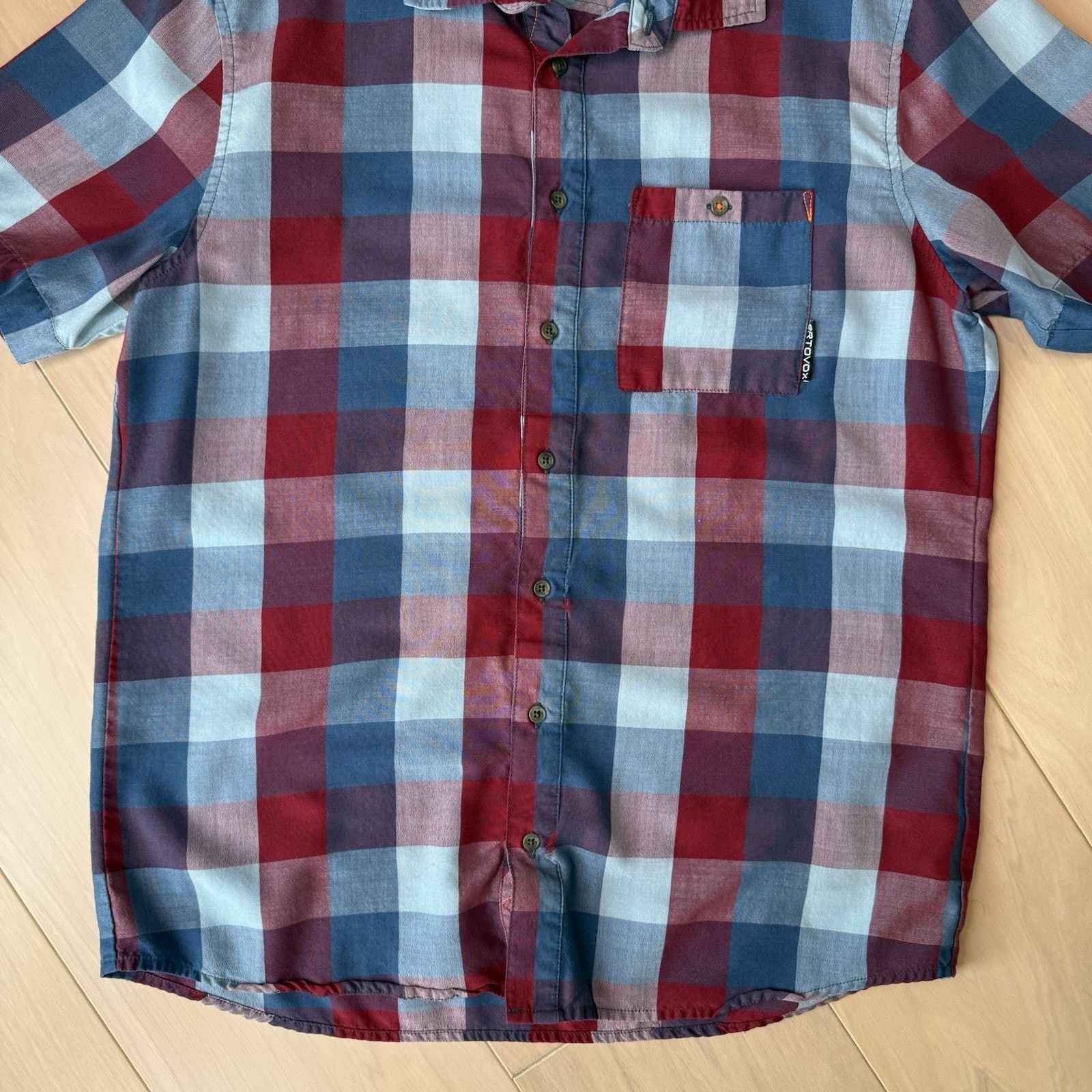 ORTOVOX Ortovox Short Sleeve Shirt M Multicolor Check Wool Blend Size US M / EU 48-50 / 2 - 5 Thumbnail