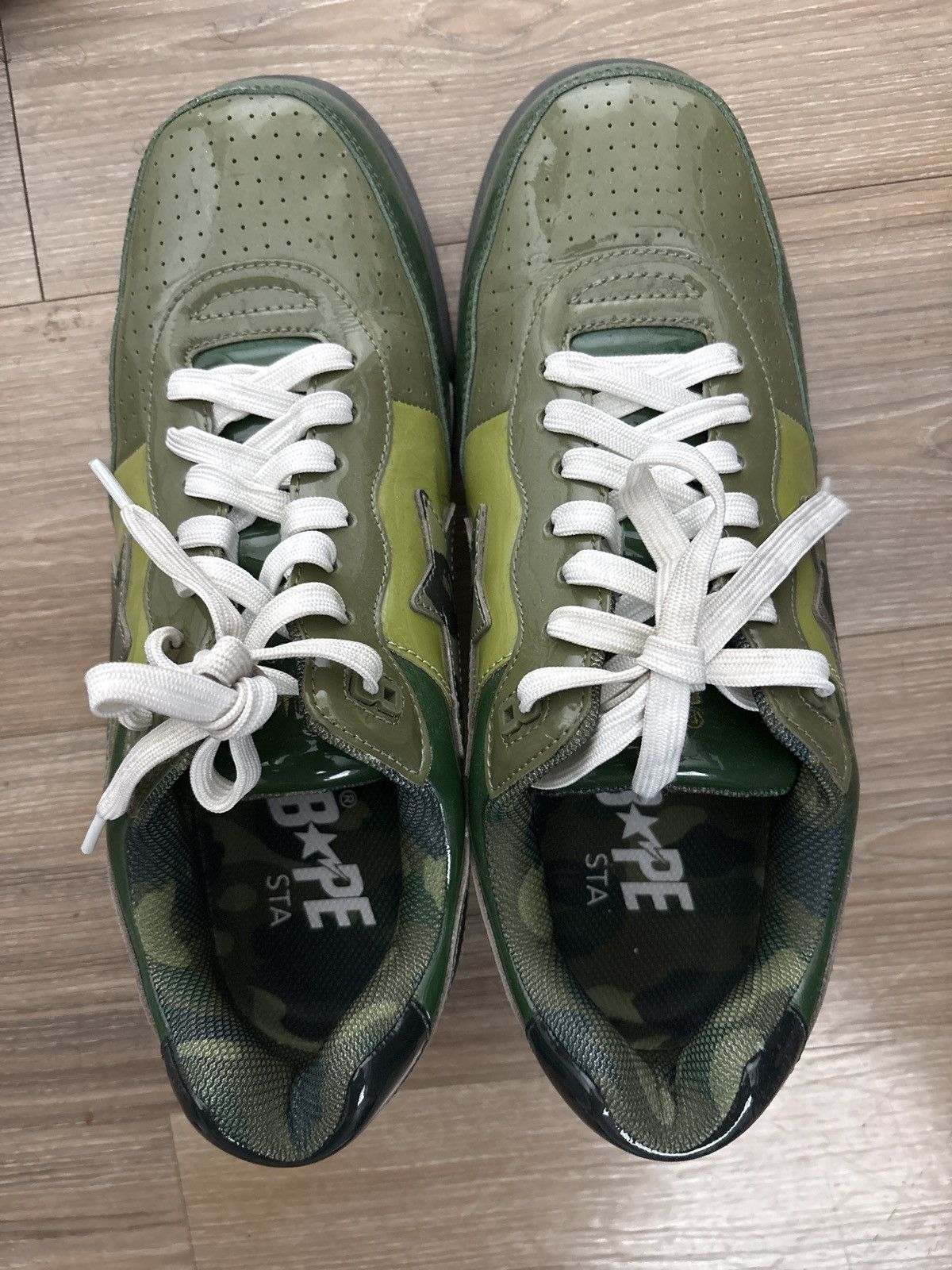 Bape Bapesta Roadsta#1 Green Camo Size US 12 / EU 45 - 3 Thumbnail