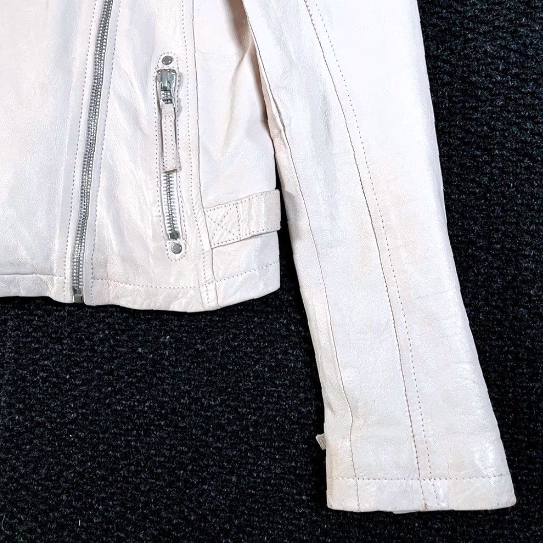 Vintage Mauritius Sofia Soft Pink Lambs Leather Moto Style Jacket Women Size 6 Pink Womens Jacket Size M / US 6-8 / IT 42-44 - 7 Thumbnail
