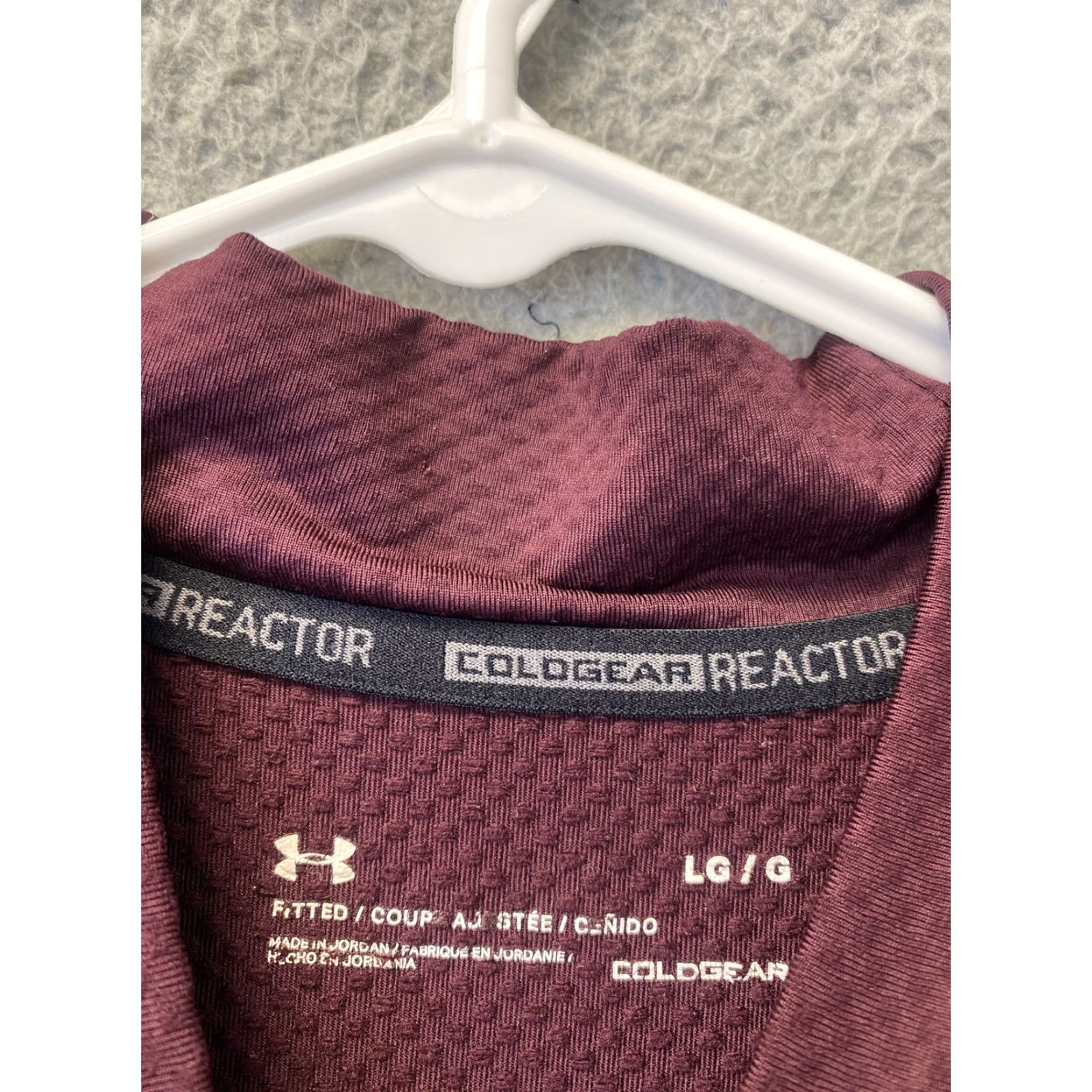 Under Armour VINTAGE Under Armour Shirt Men Long Sleeve Mock Neck Maroon Large 38-74 Outdoor Mens Size US L / EU 52-54 / 3 - 3 Thumbnail