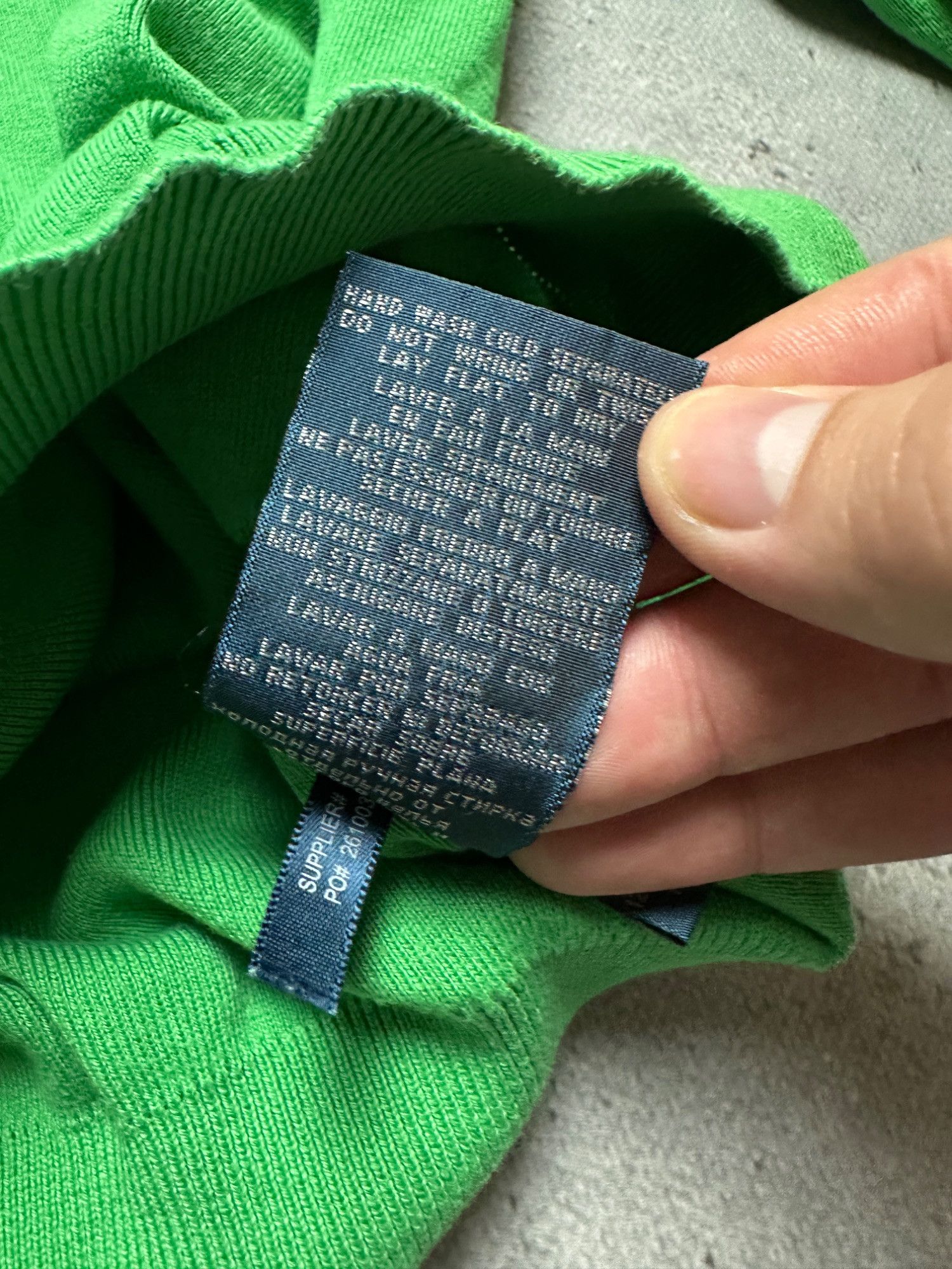 Polo Ralph Lauren Polo Ralph Lauren Green V-Neck y2k Sweater Purple Pony 90s Size US L / EU 52-54 / 3 - 9 Thumbnail