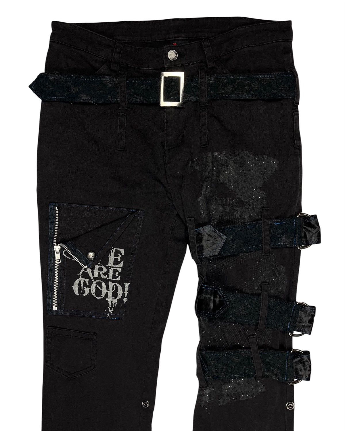 Japanese Brand 2000s h. Anarchy Typewriter Bondage Pants Size US 31 - 2 Thumbnail