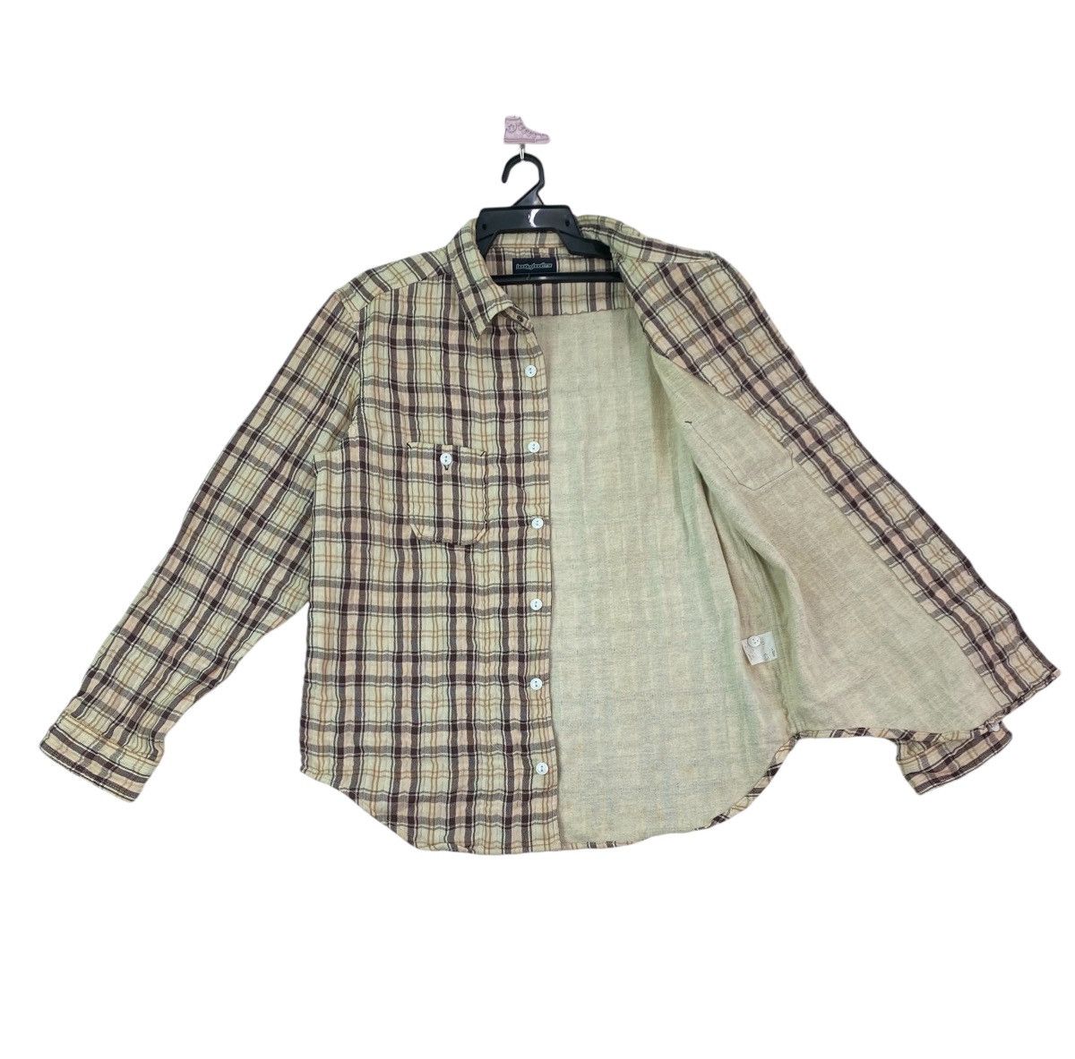 Japanese Brand × Vintage Vtg 90s Bootlegbooth japan checkered shirts button up Size US L / EU 52-54 / 3 - 4 Thumbnail